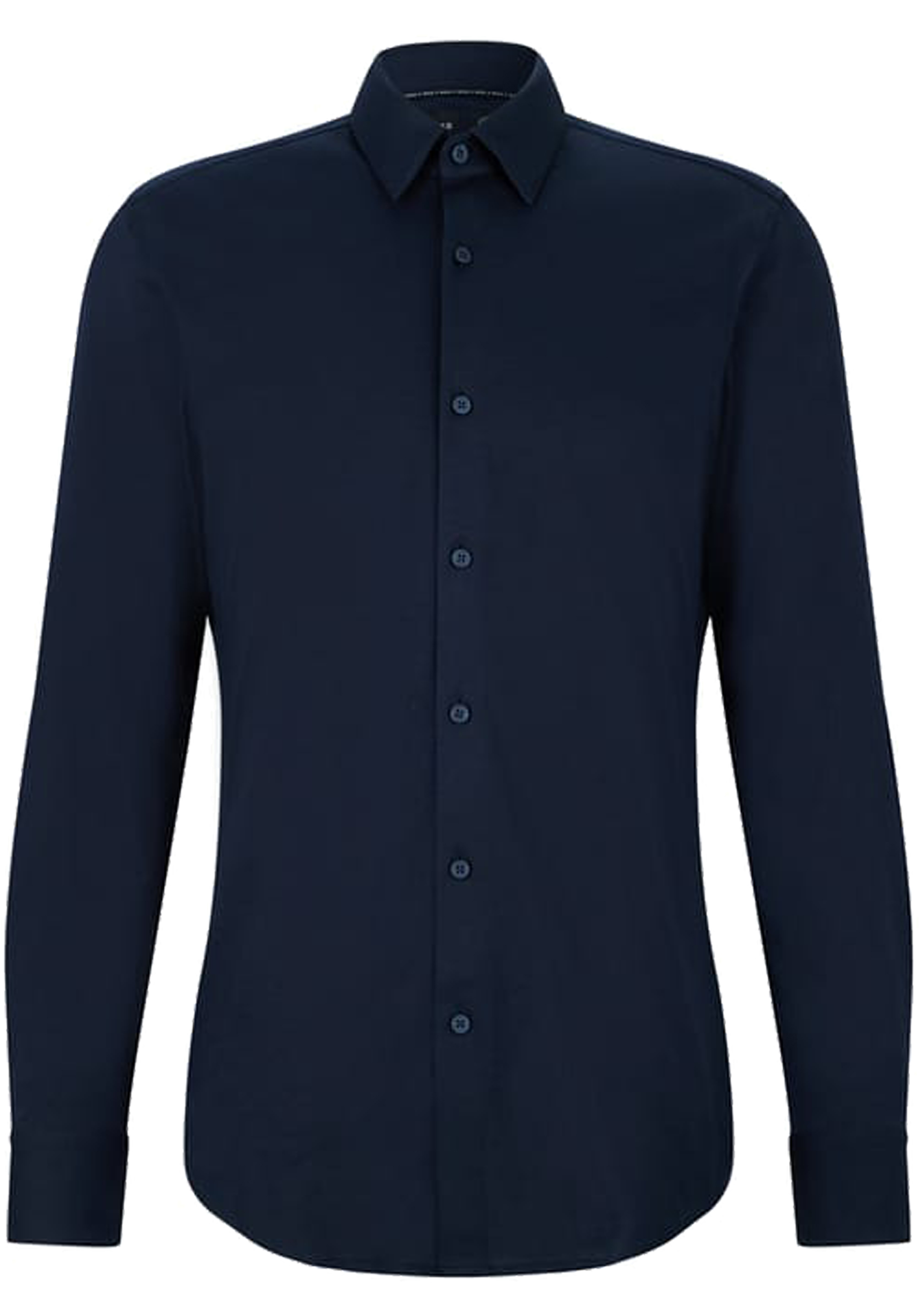 BOSS Hank-s slim fit overhemd, tricot, blauw