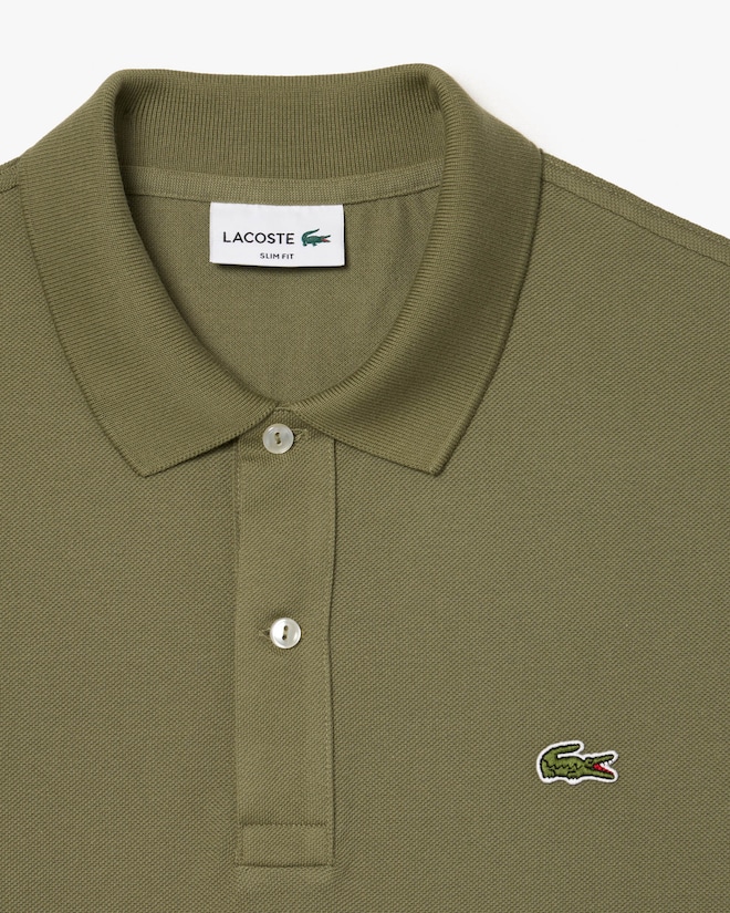 Lacoste Slim Fit polo, kaki groen