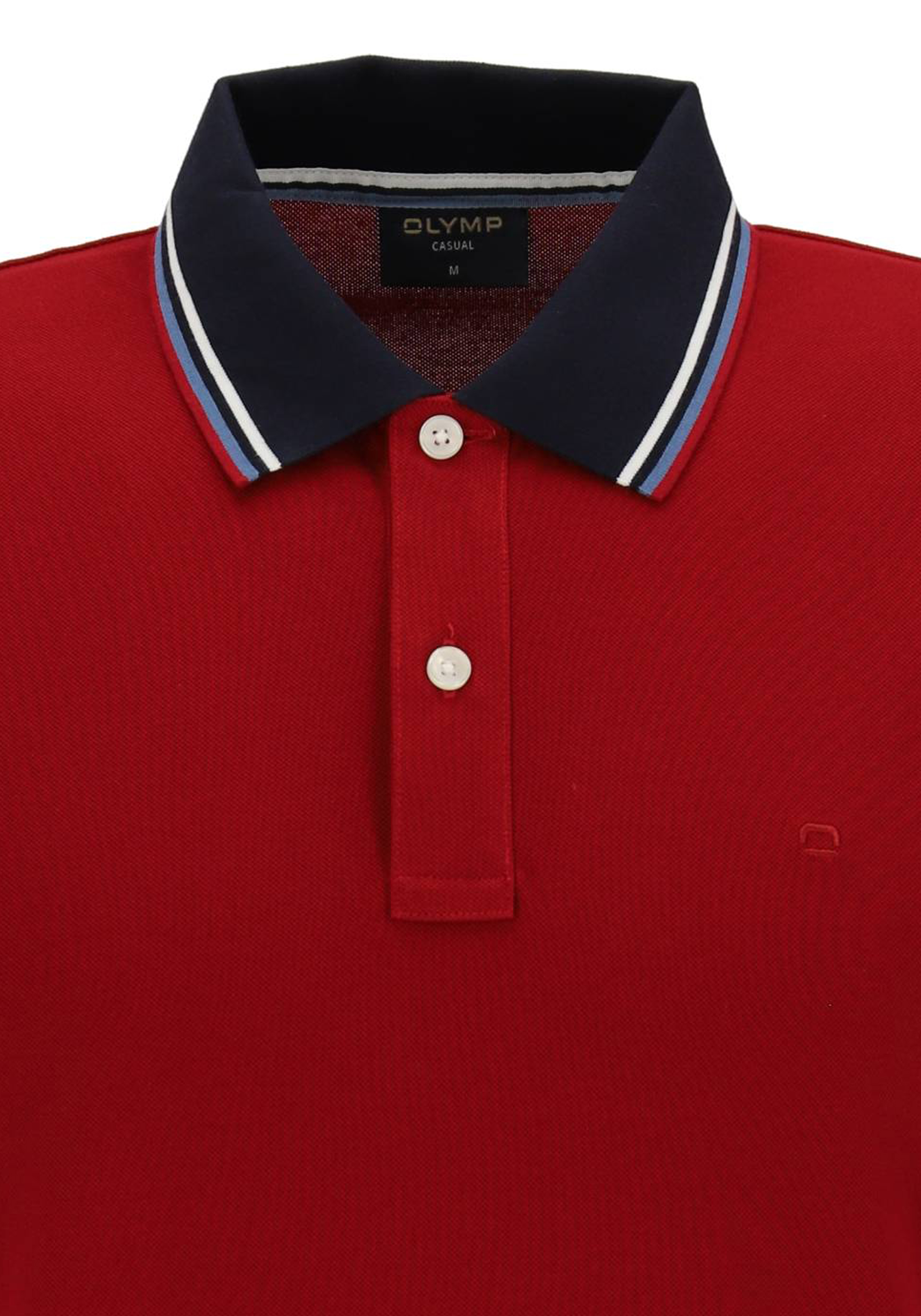 OLYMP Polo Casual, modern fit polo, donkerrood