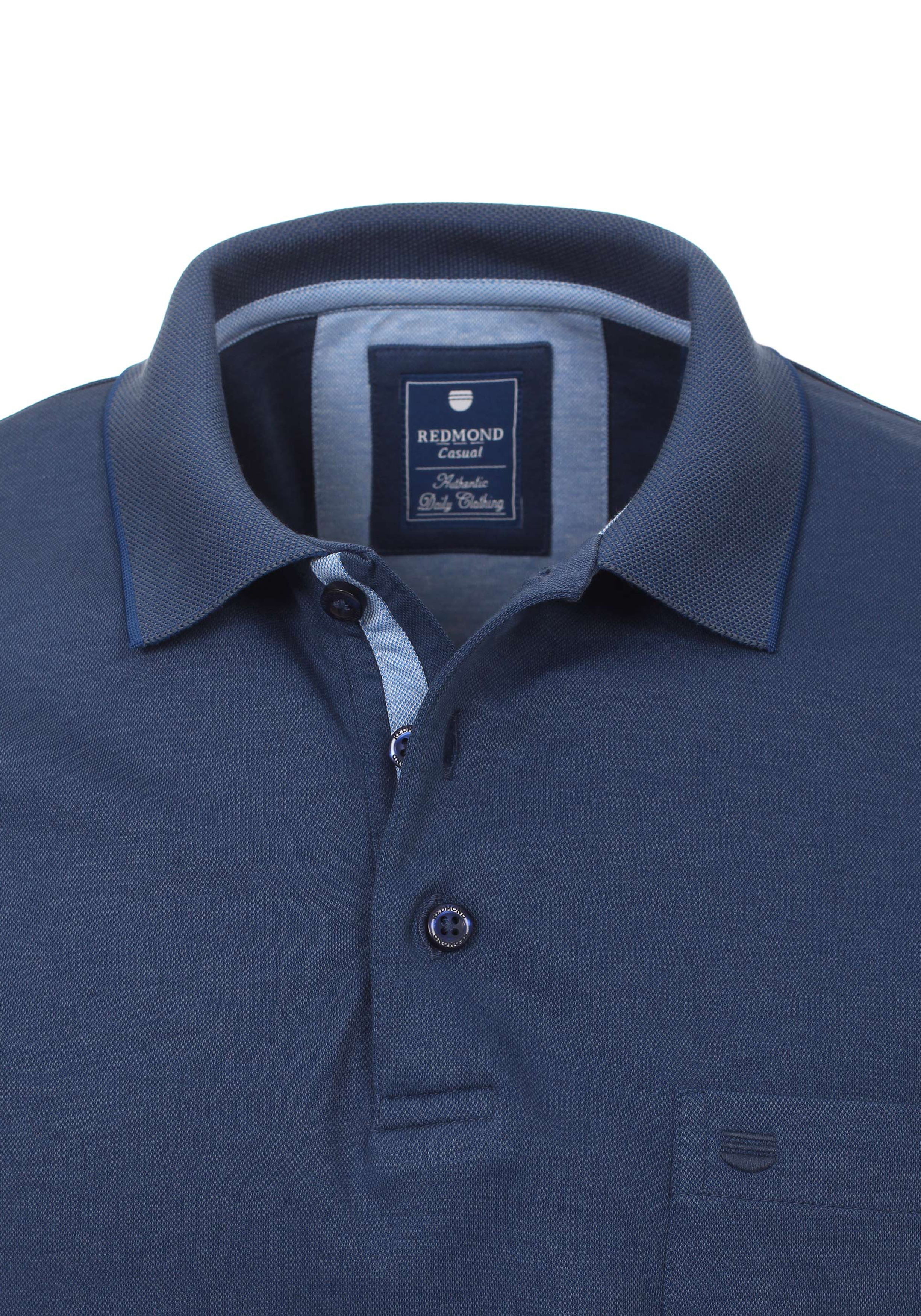 Redmond regular fit poloshirt, jeansblauw melange