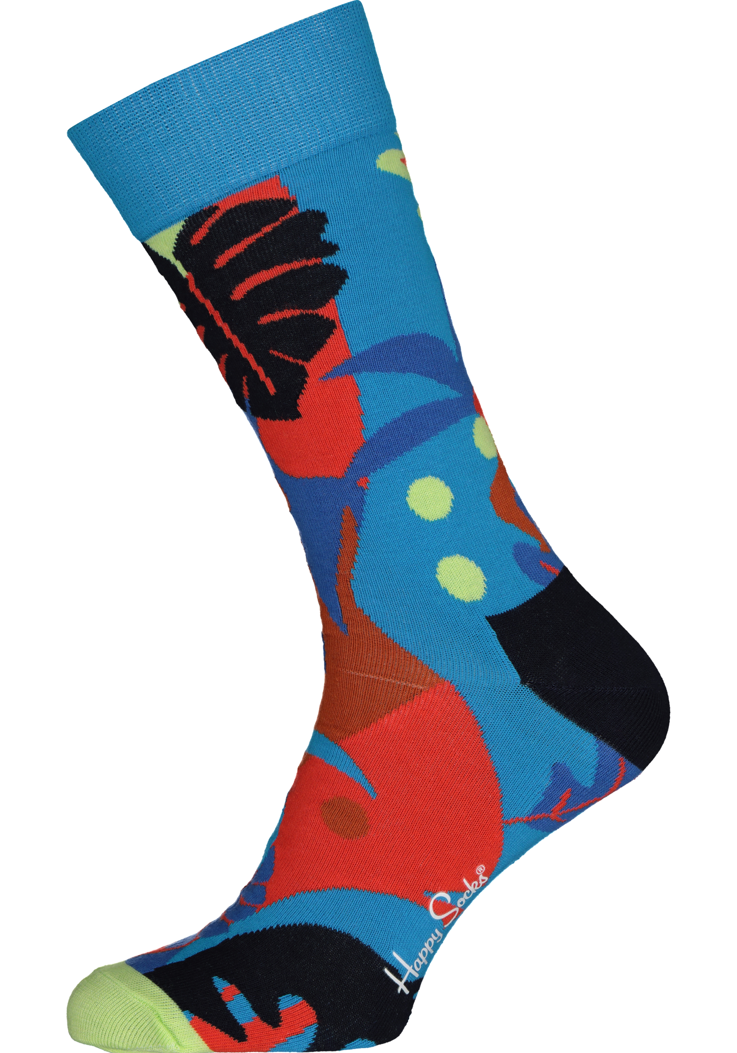 Happy Socks Tropical Garden Sock, blij in de tropen, blauw