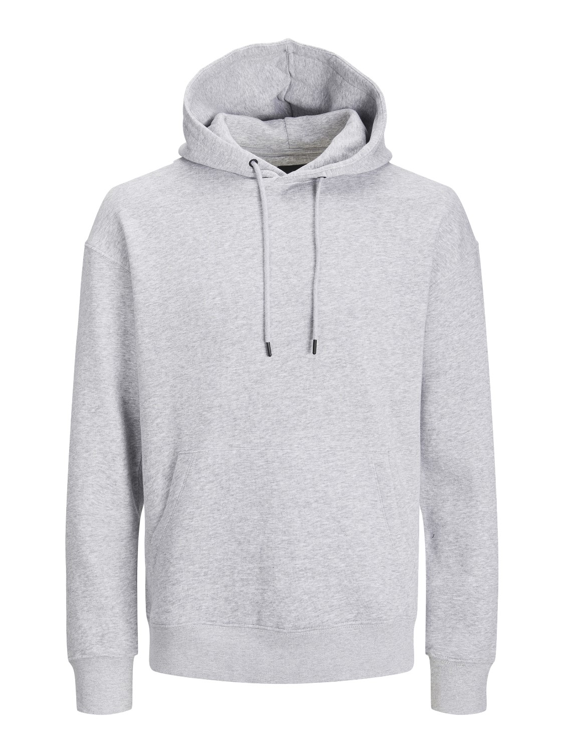 JACK & JONES Star basic sweat hood regular fit, heren hoodie katoenmengsel met capuchon, lichtgrijs melange