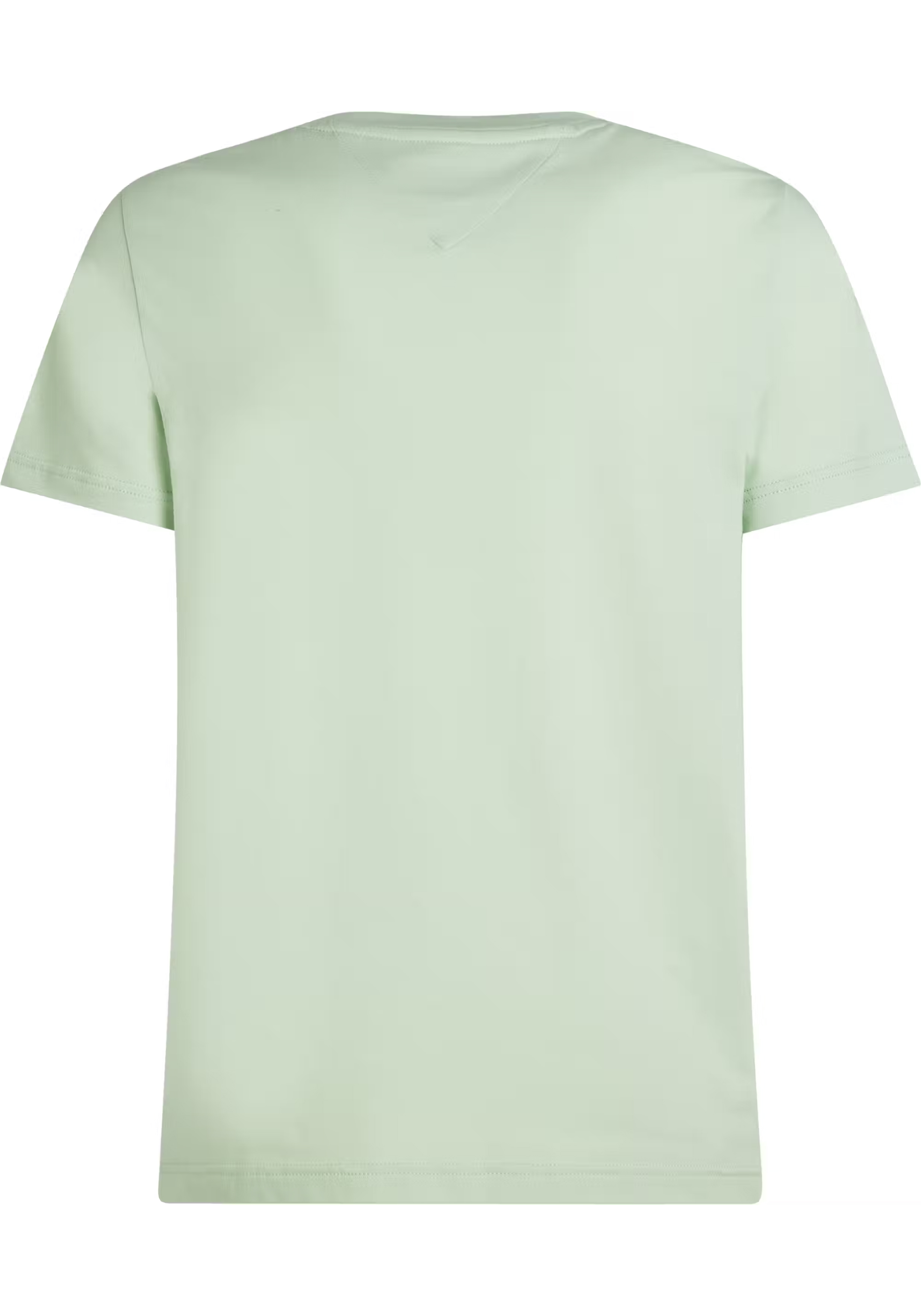 Tommy Hilfiger Stretch Slim Fit Tee, heren T-shirt korte mouw O-hals, groen