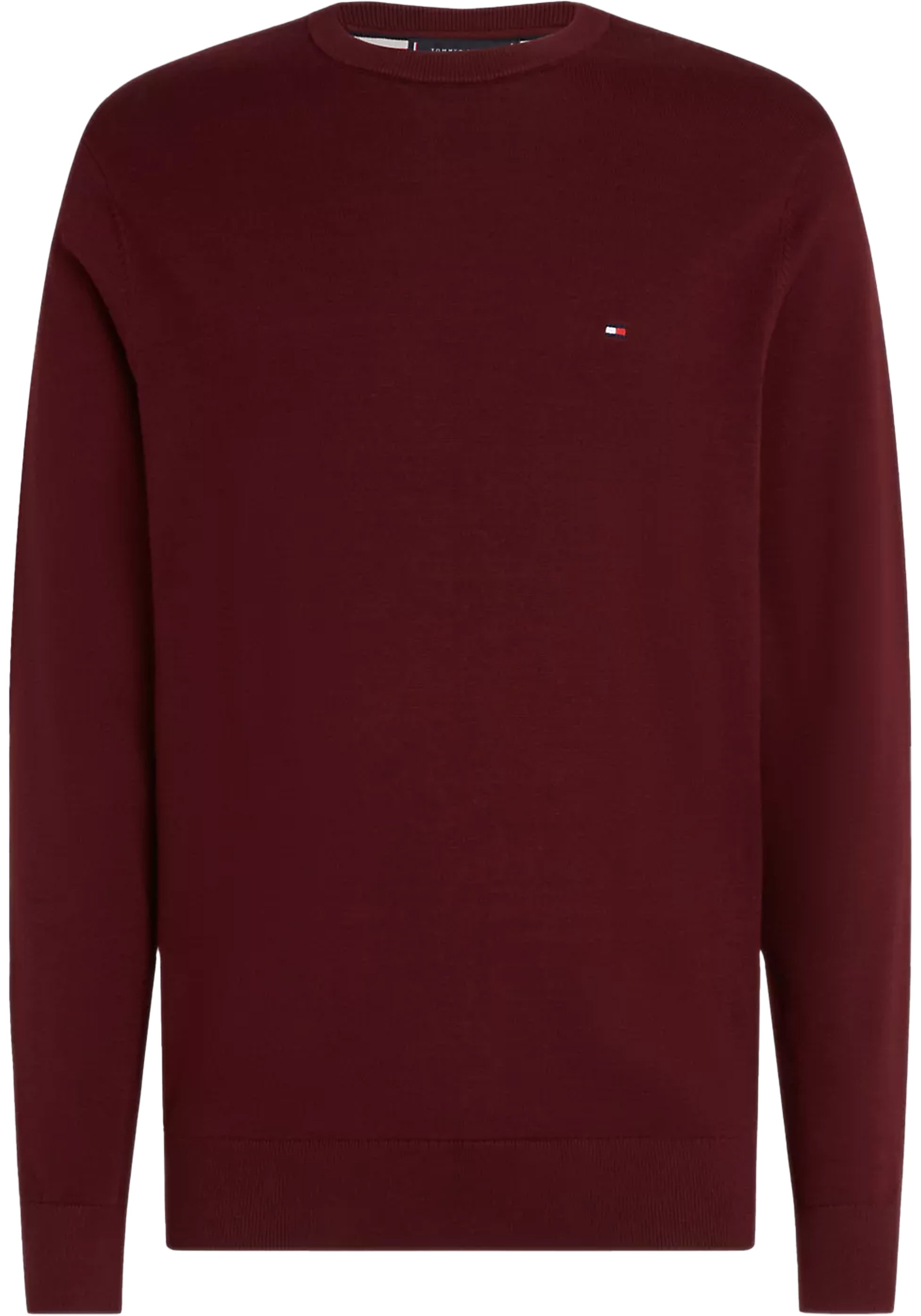 Tommy Hilfiger heren pullover katoen, donkerrood