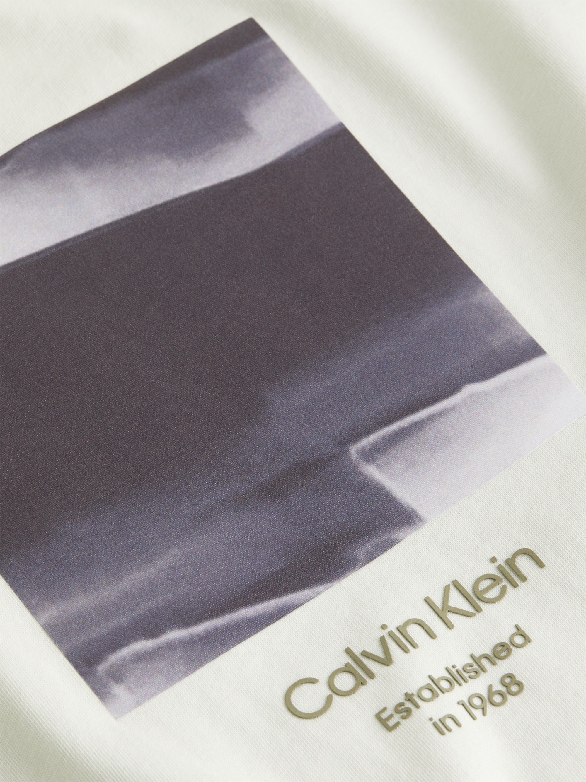 Calvin Klein Diffused Graphic T-shirt, heren T-shirt korte mouw O-hals, blauw dessin