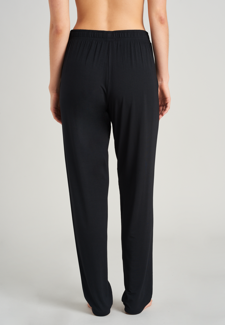 SCHIESSER Mix+Relax loungebroek lang, dames broek lang / extra lang modal zwart