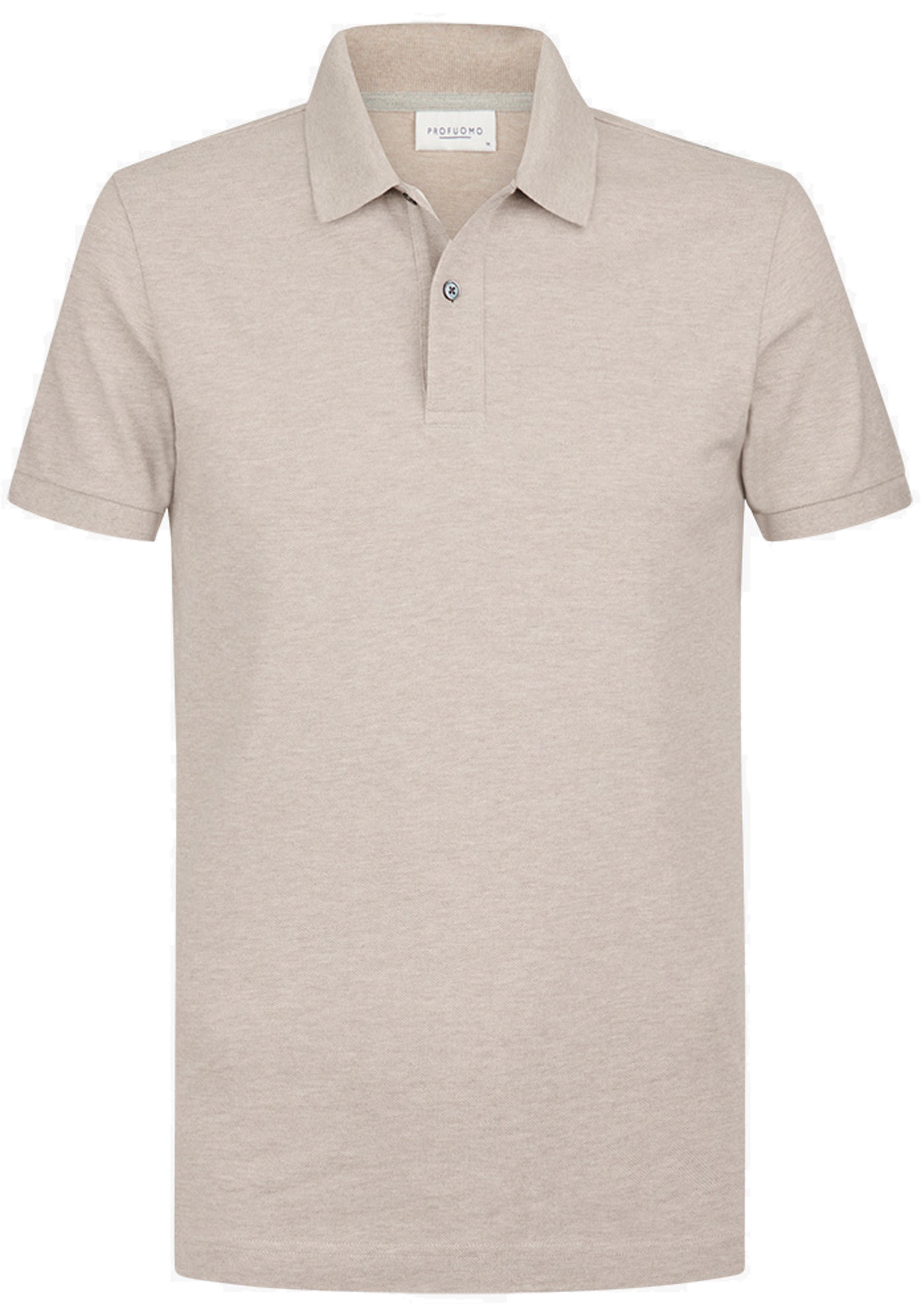 Profuomo slim fit heren polo, beige