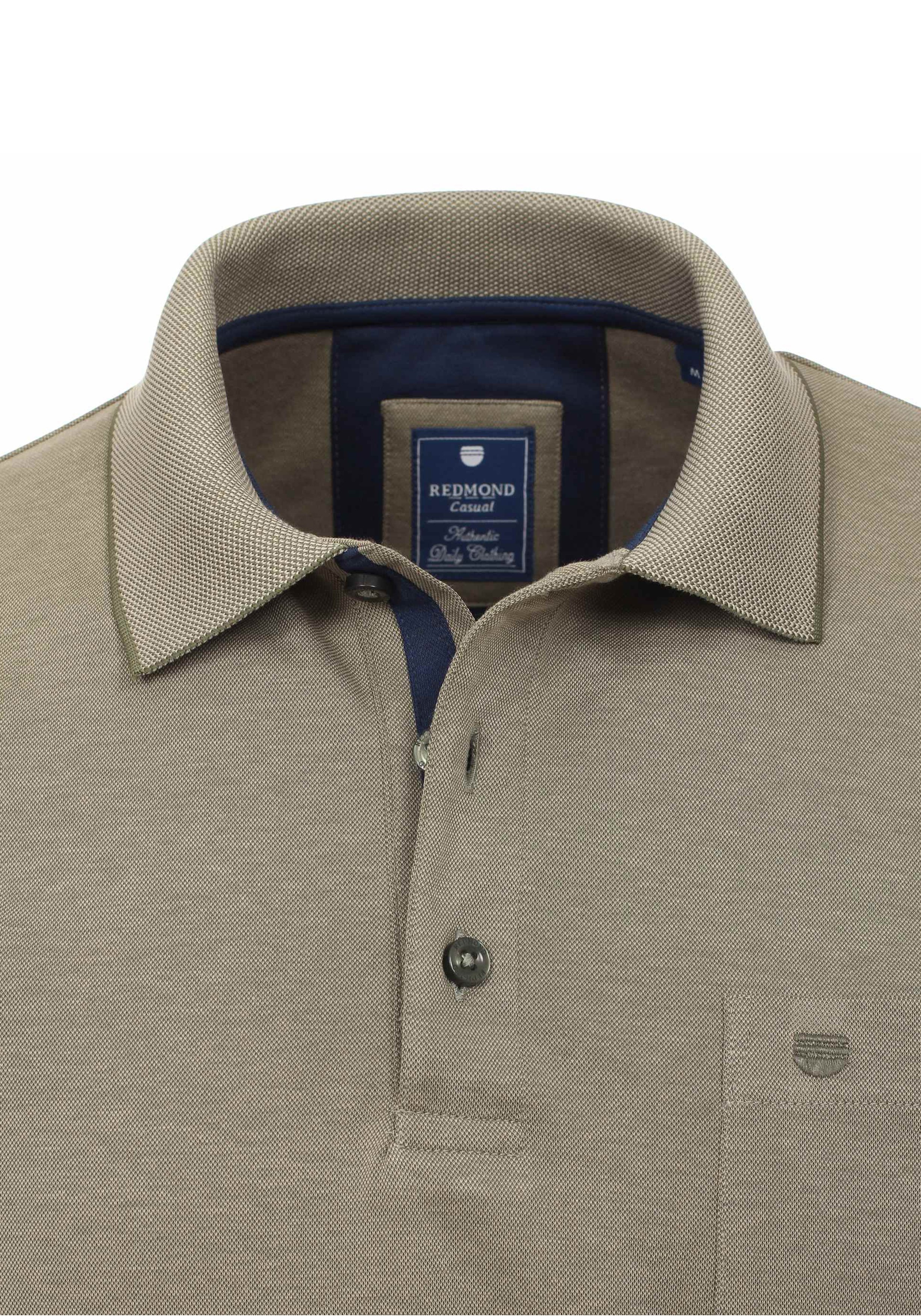 Redmond regular fit poloshirt, olijfgroen melange