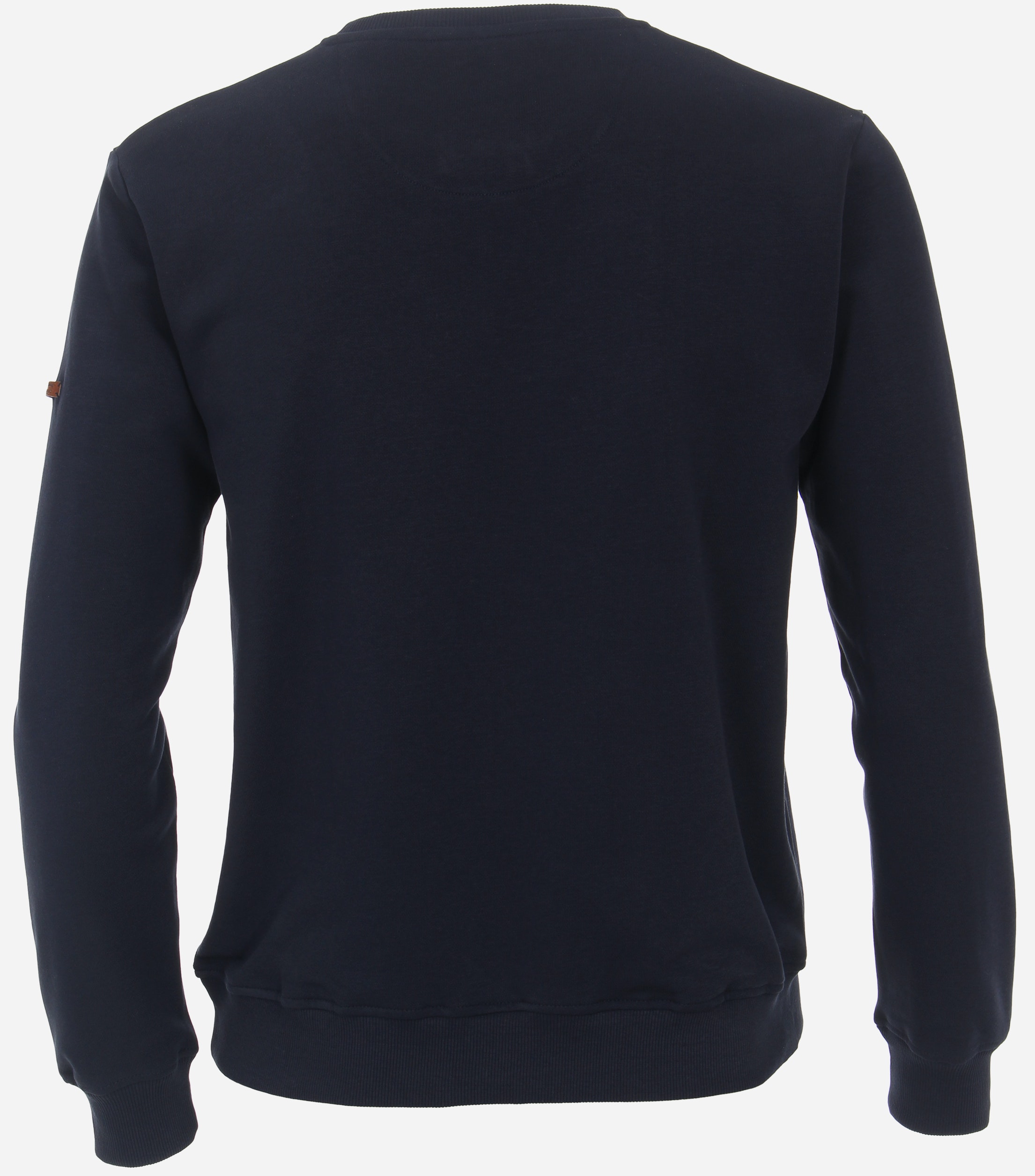 Redmond heren sweatshirt katoenmengsel, O-hals, blauw (middeldik)