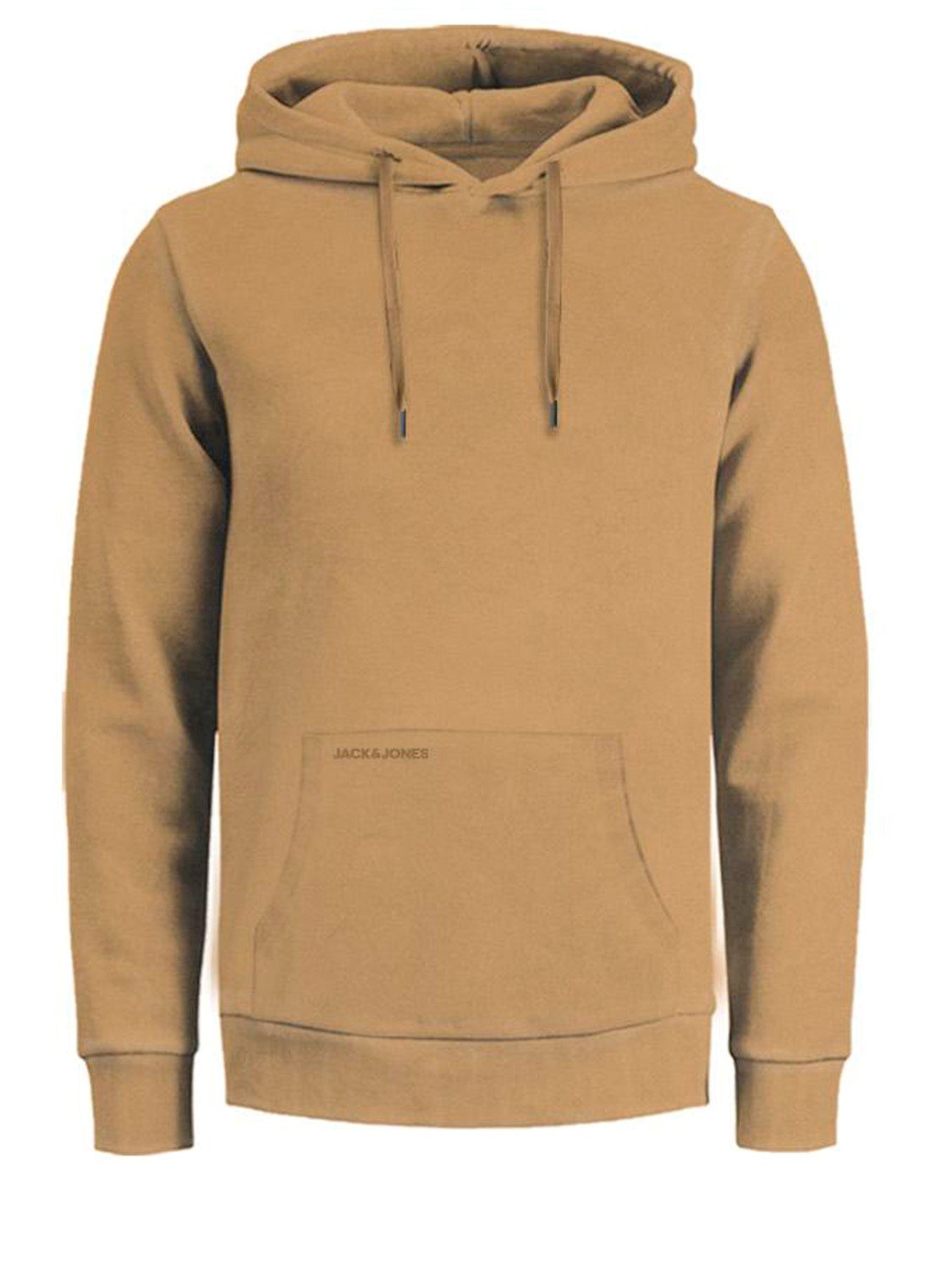 JACK & JONES Drew sweat hood regular fit, heren hoodie katoenmengsel met capuchon, okergeel