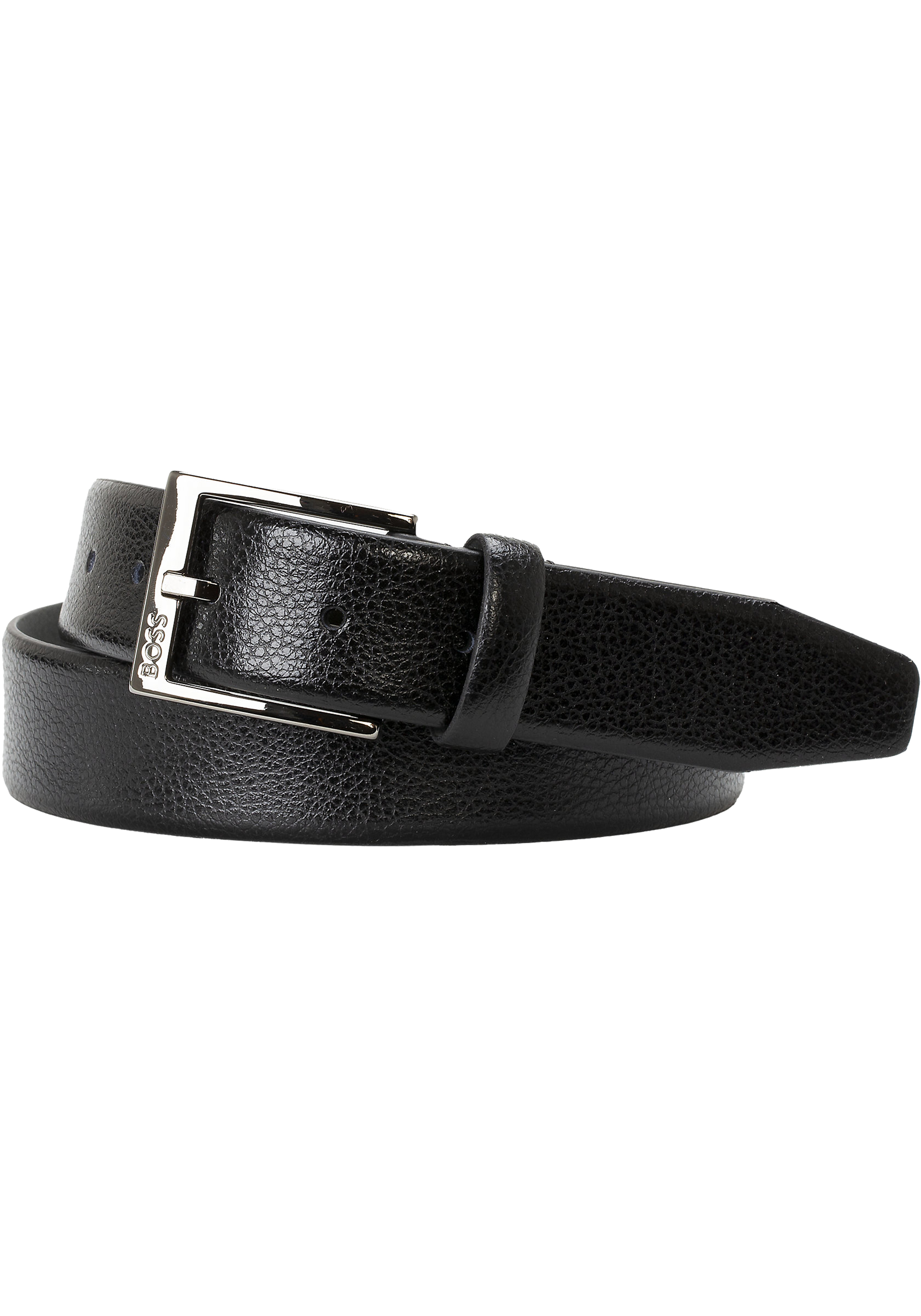 BOSS leren heren riem, zwart