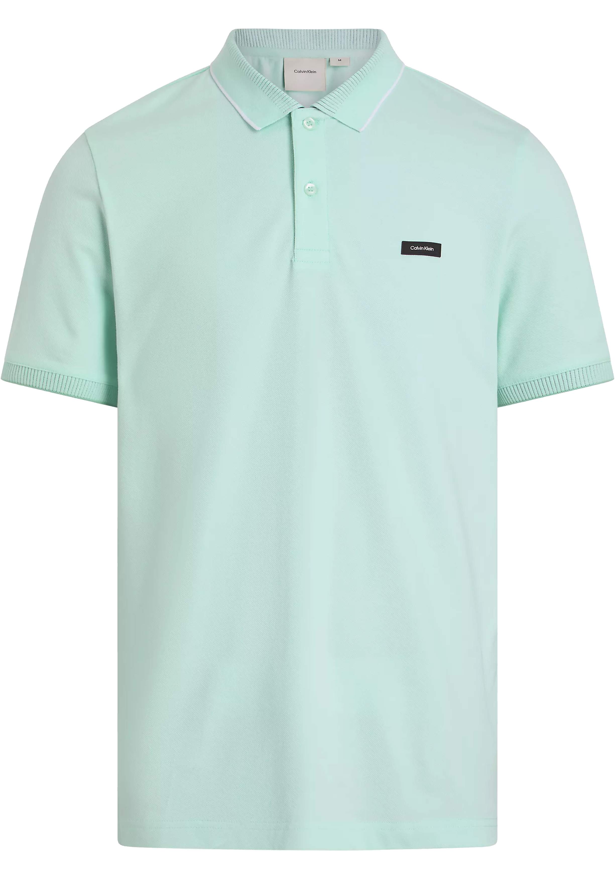 Calvin Klein Stretch Pique Regular Polo, heren poloshirt, groen