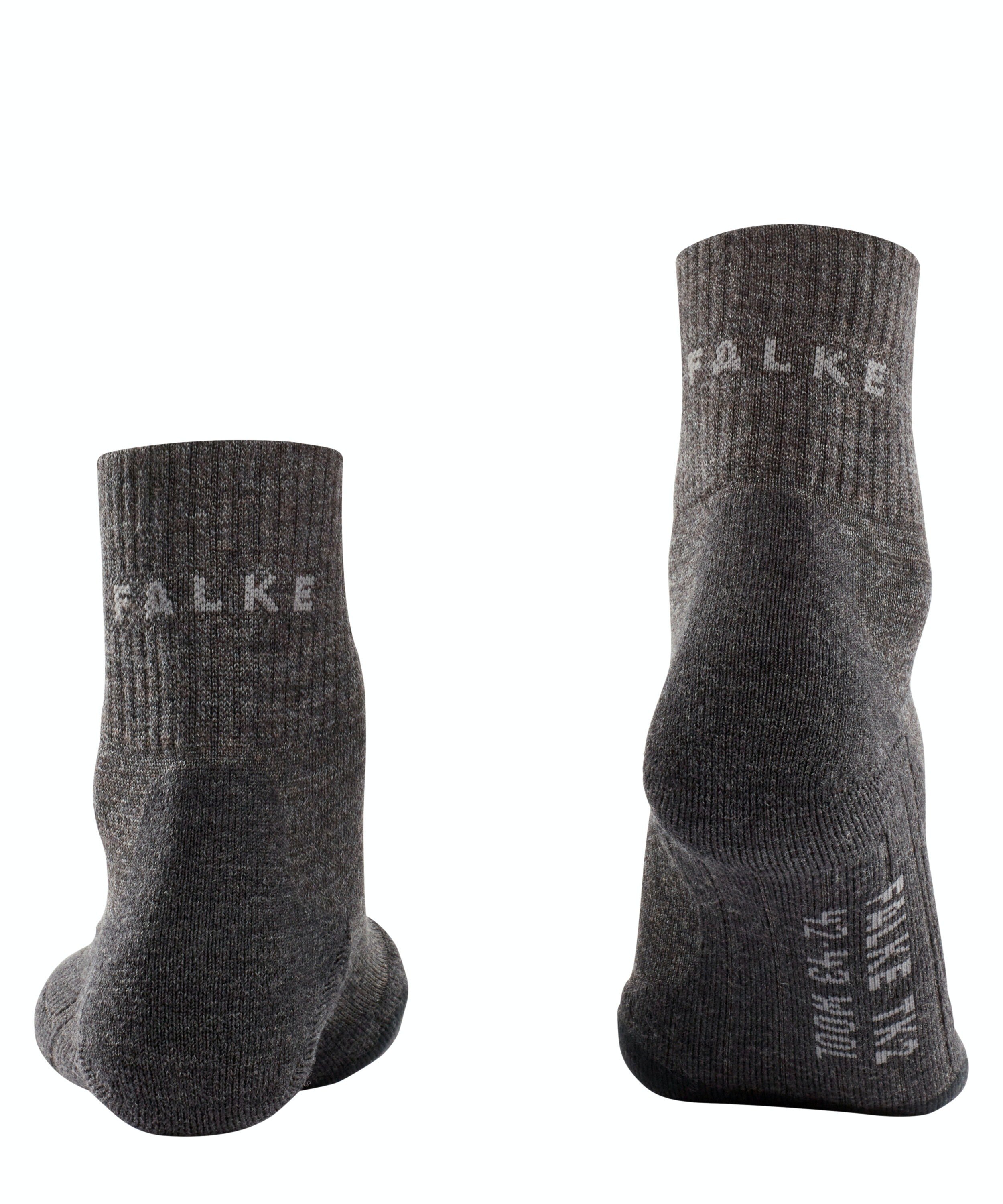 FALKE TK2 Explore Wool Short herensokken kort, antraciet grijs (smog)