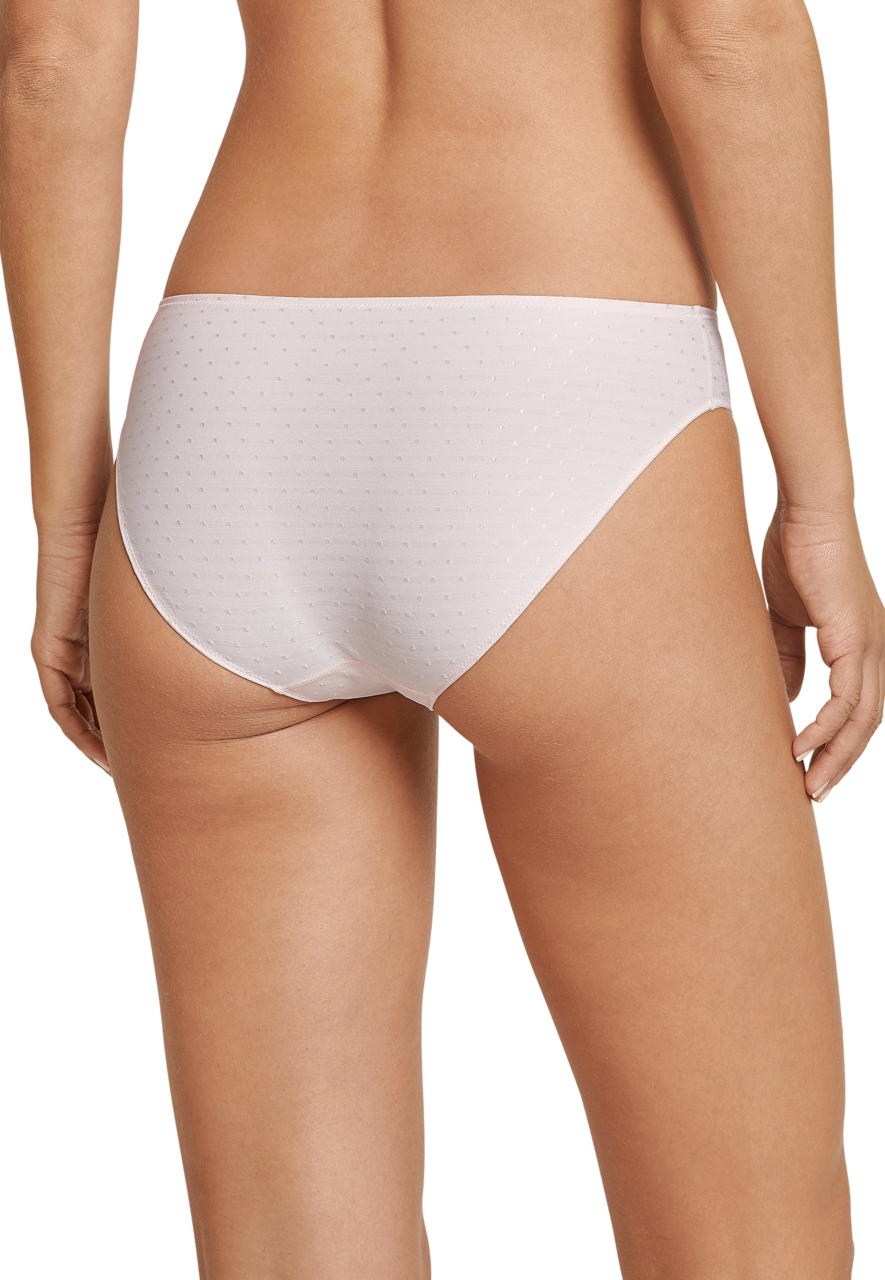 SCHIESSER Pure Jacquard slip (1-pack), dames taislip micromateriaal lichtroze met stippen