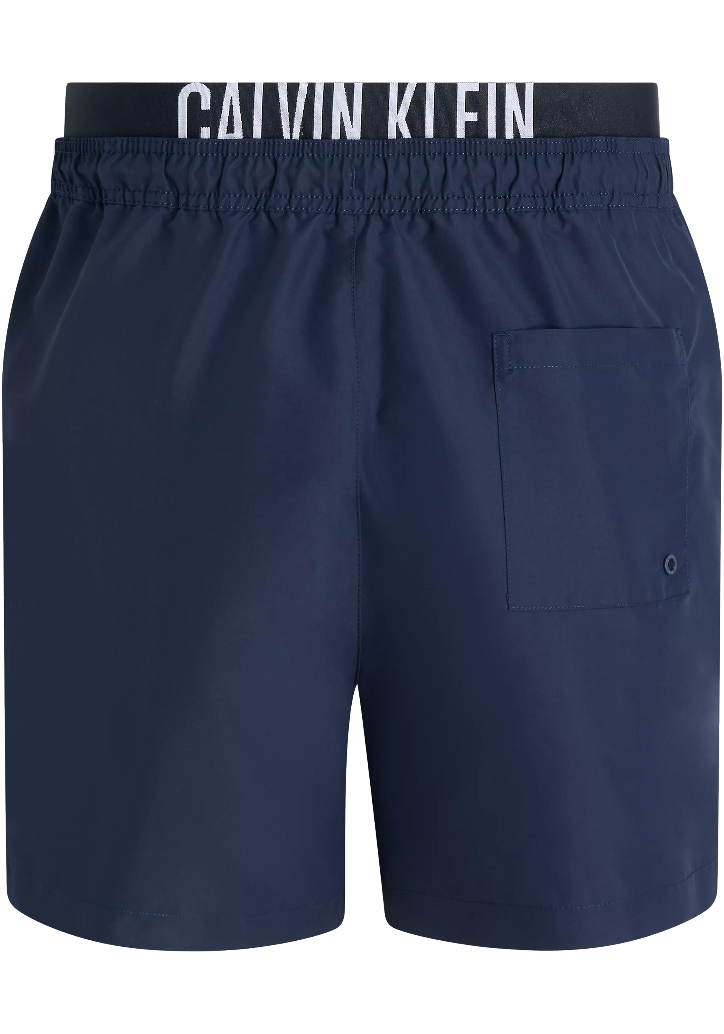 Calvin Klein Medium Drawstring Double Waistband swimshort, heren zwembroek, donkerblauw