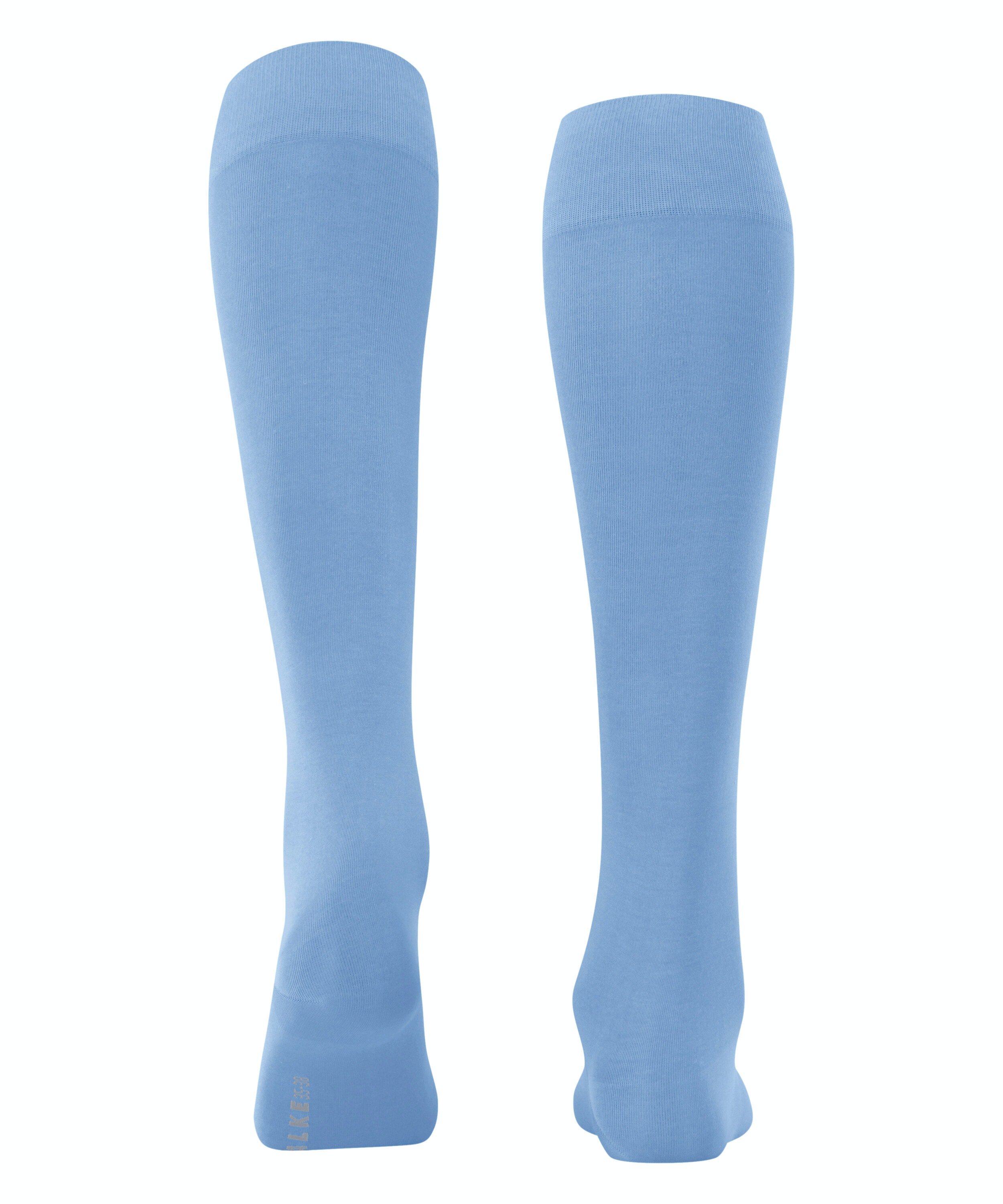 FALKE Cotton Touch dames kniekousen, ijsblauw (arcticblue)