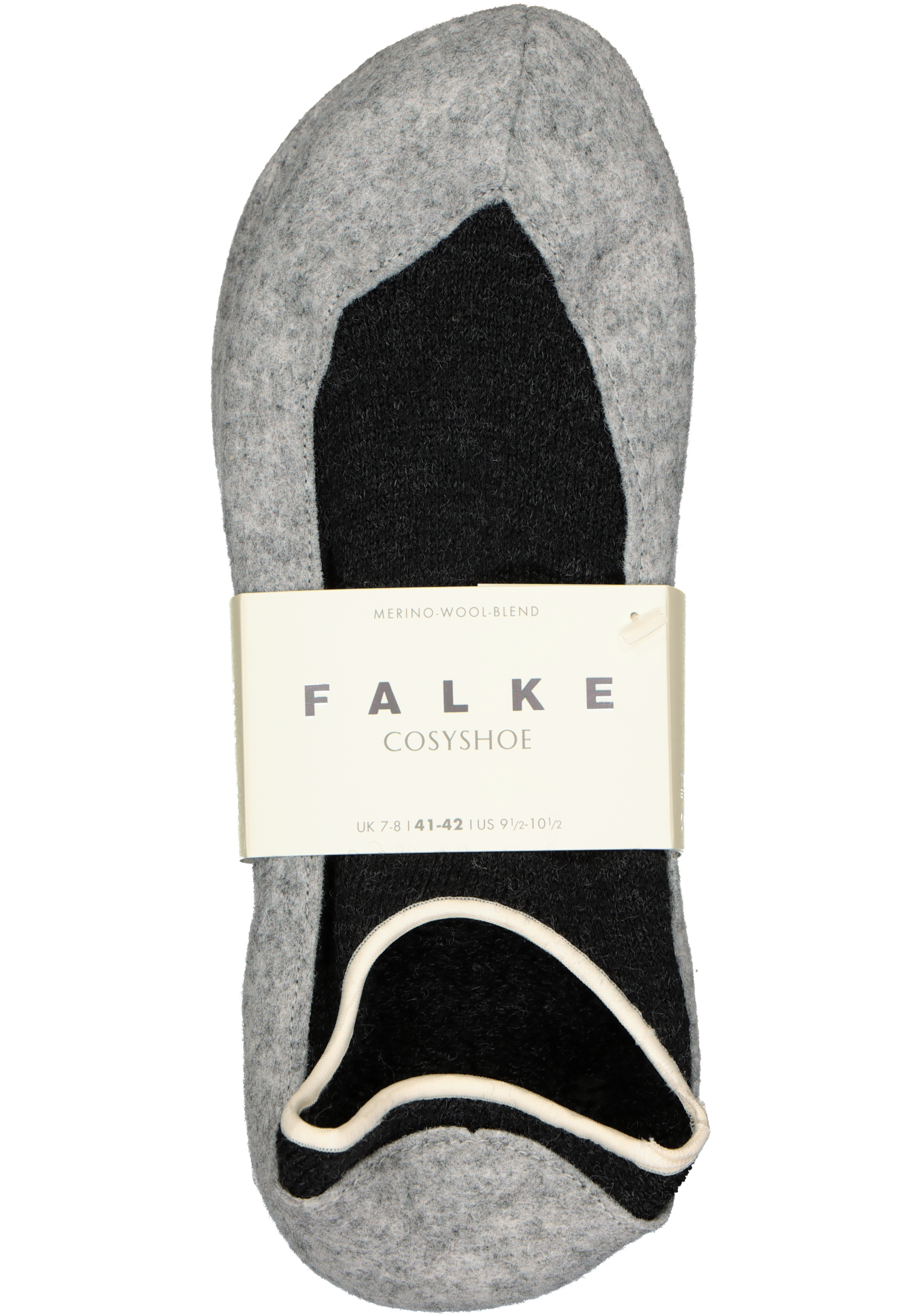 FALKE Cosyshoe dames huissokken, kort model, donkergrijs (anthracite melange)