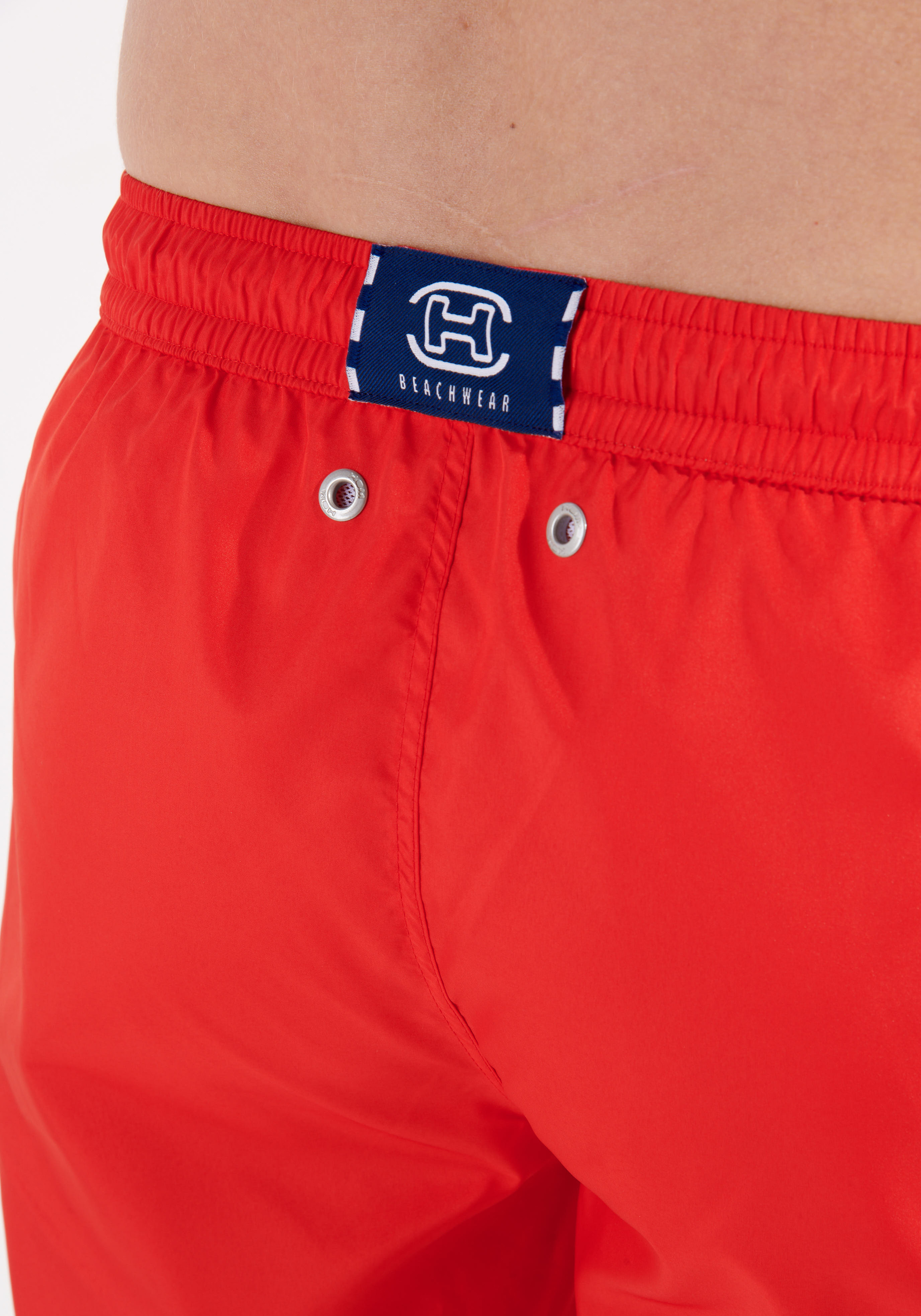 HOM Nautical cup beach boxer, heren zwemshort, rood