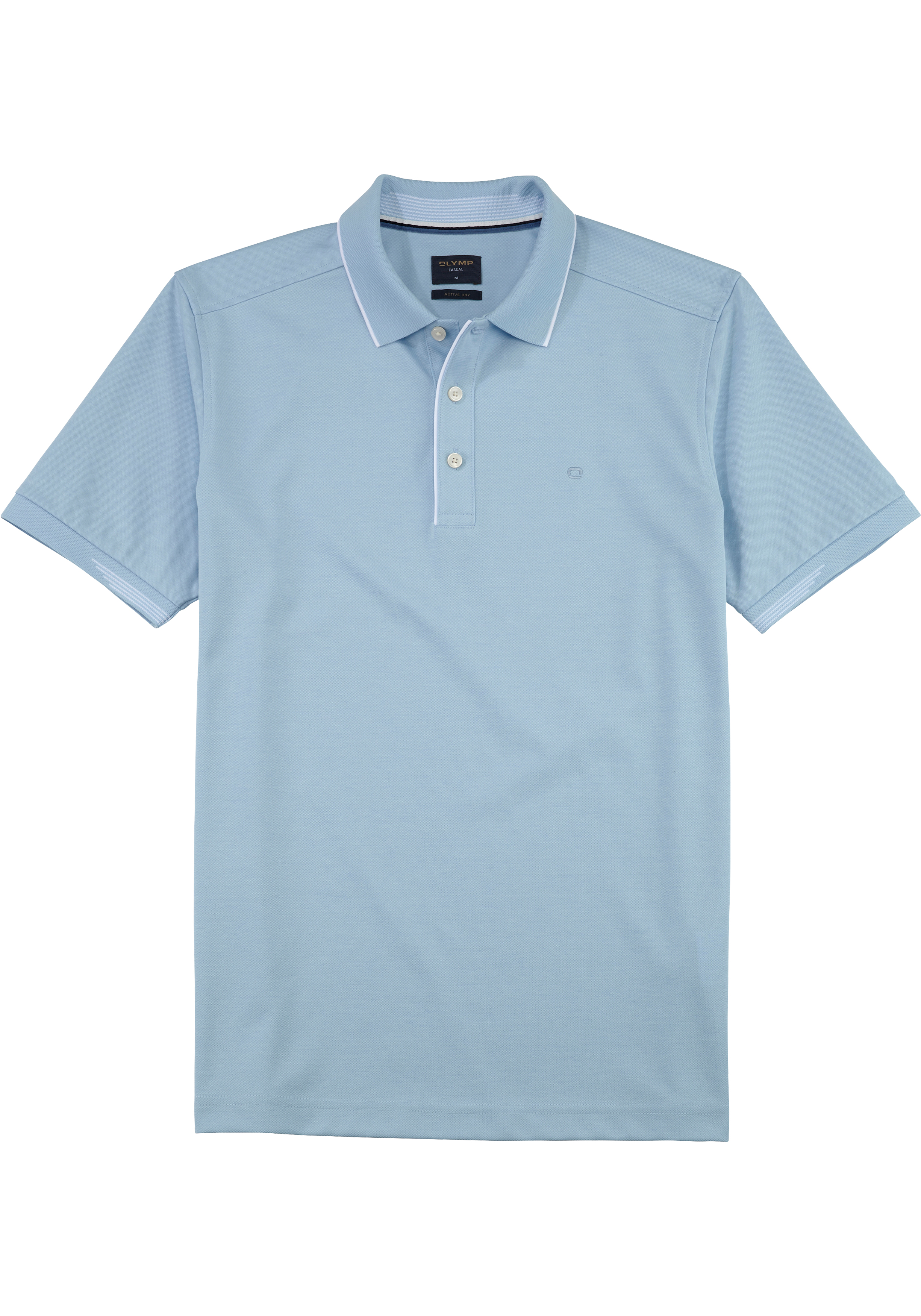 OLYMP Polo Casual, modern fit polo, lichtblauw