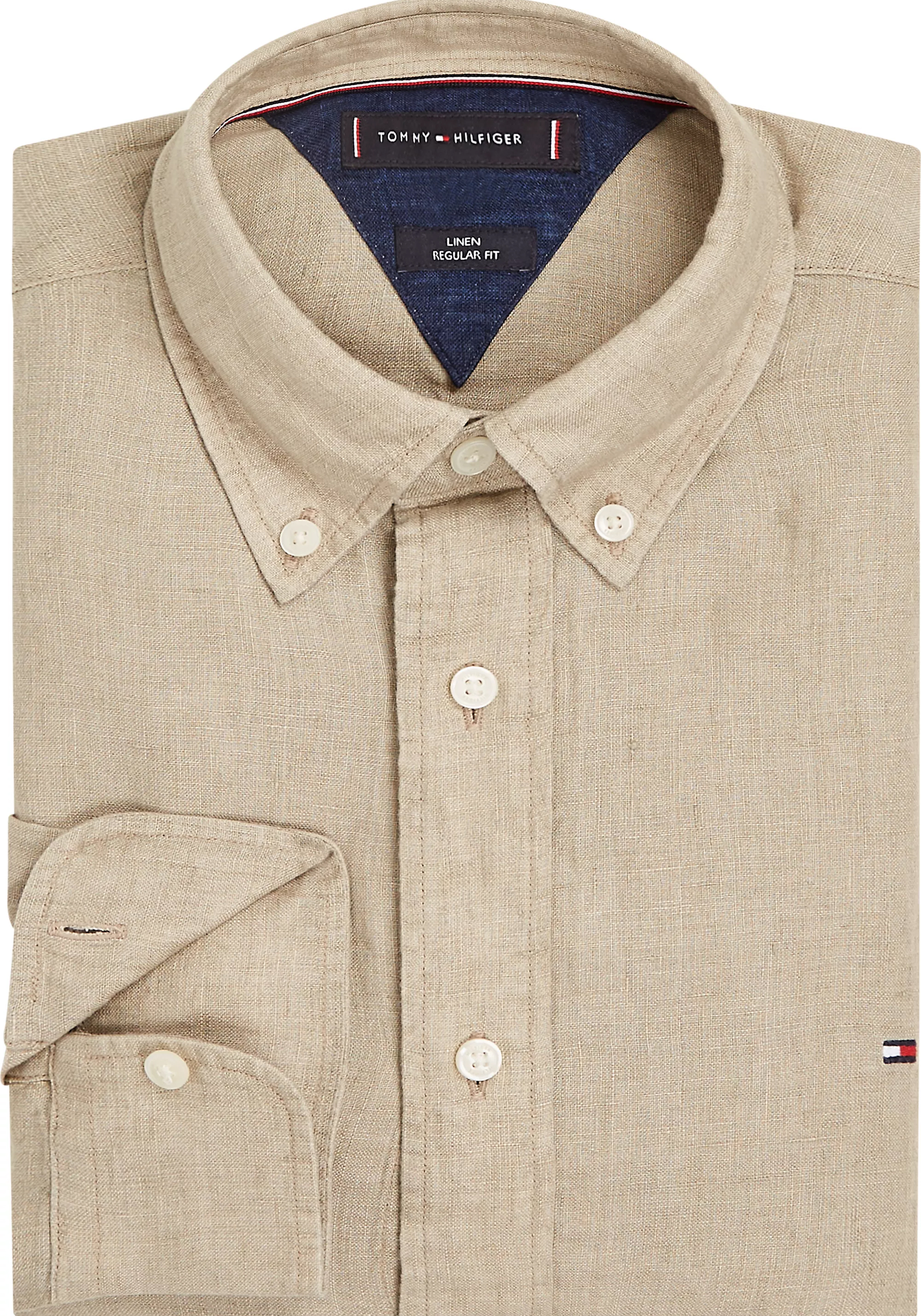 Tommy Hilfiger Pigment Dyed Regular Fit Shirt, popeline, beige