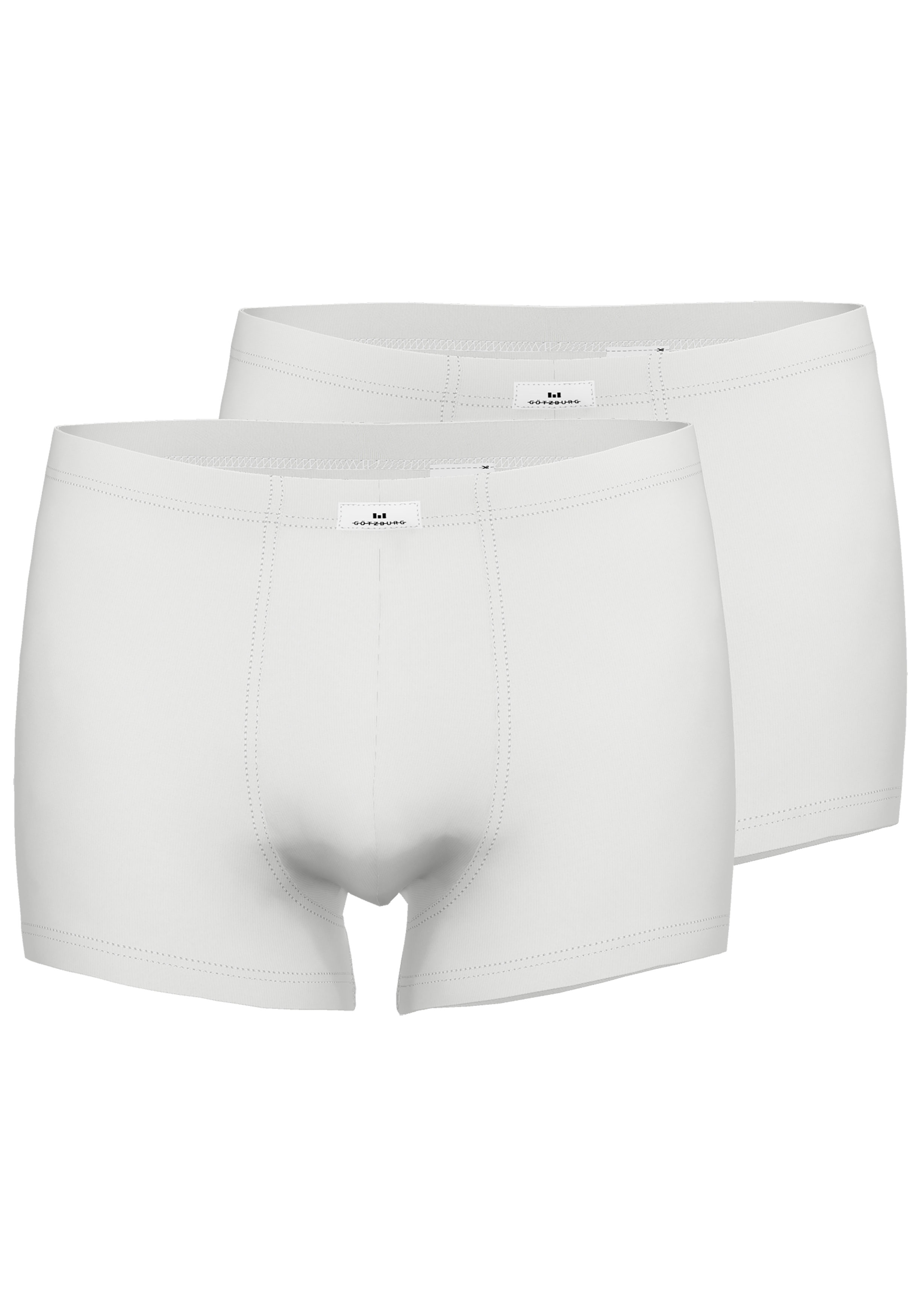 Gotzburg heren boxer normale lengte (2-pack), wit