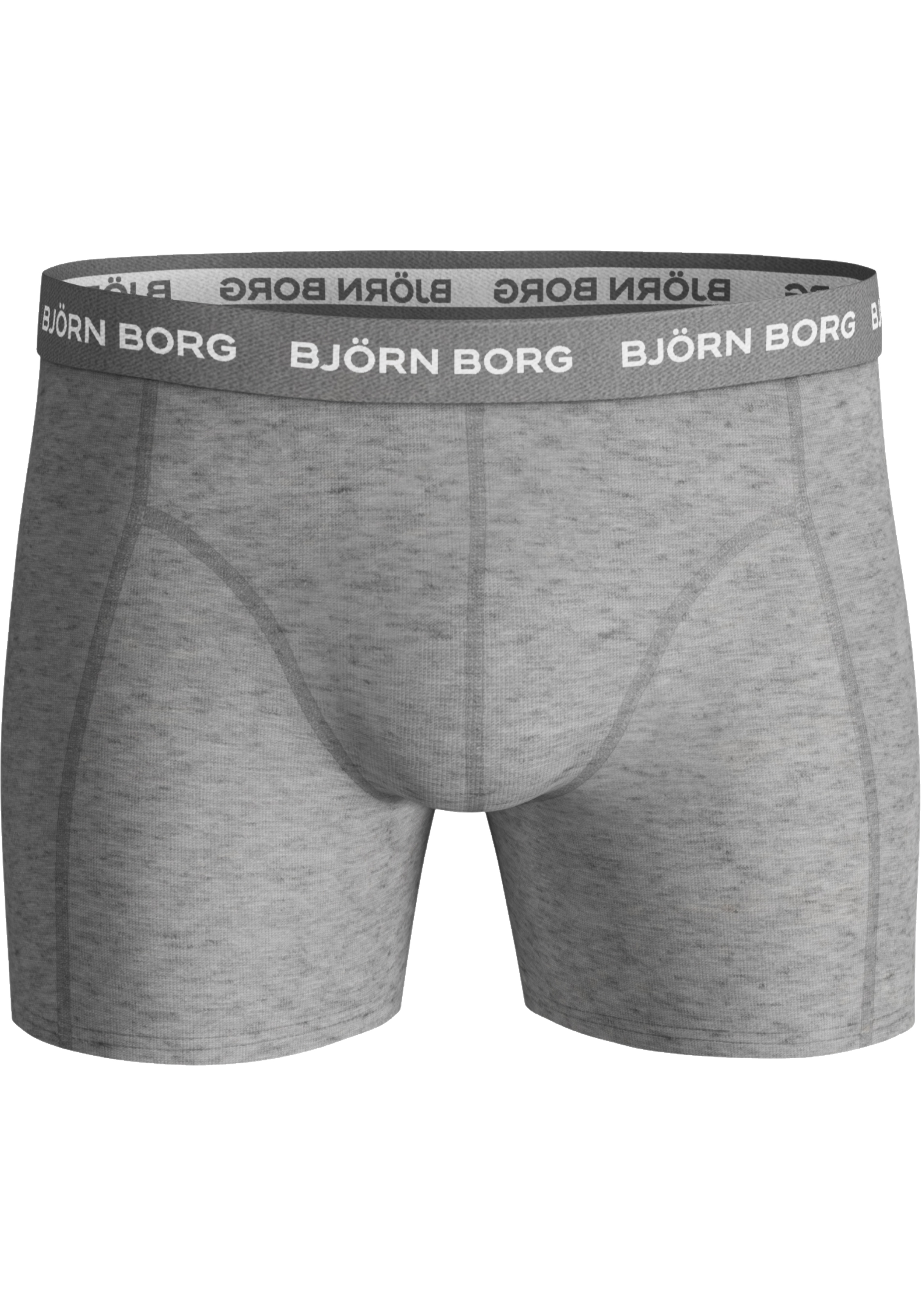 Bjorn Borg boxershorts Essential (5-pack), heren boxers normale lengte, zwart, donkerblauw, blauw, kobaltblauw en grijs