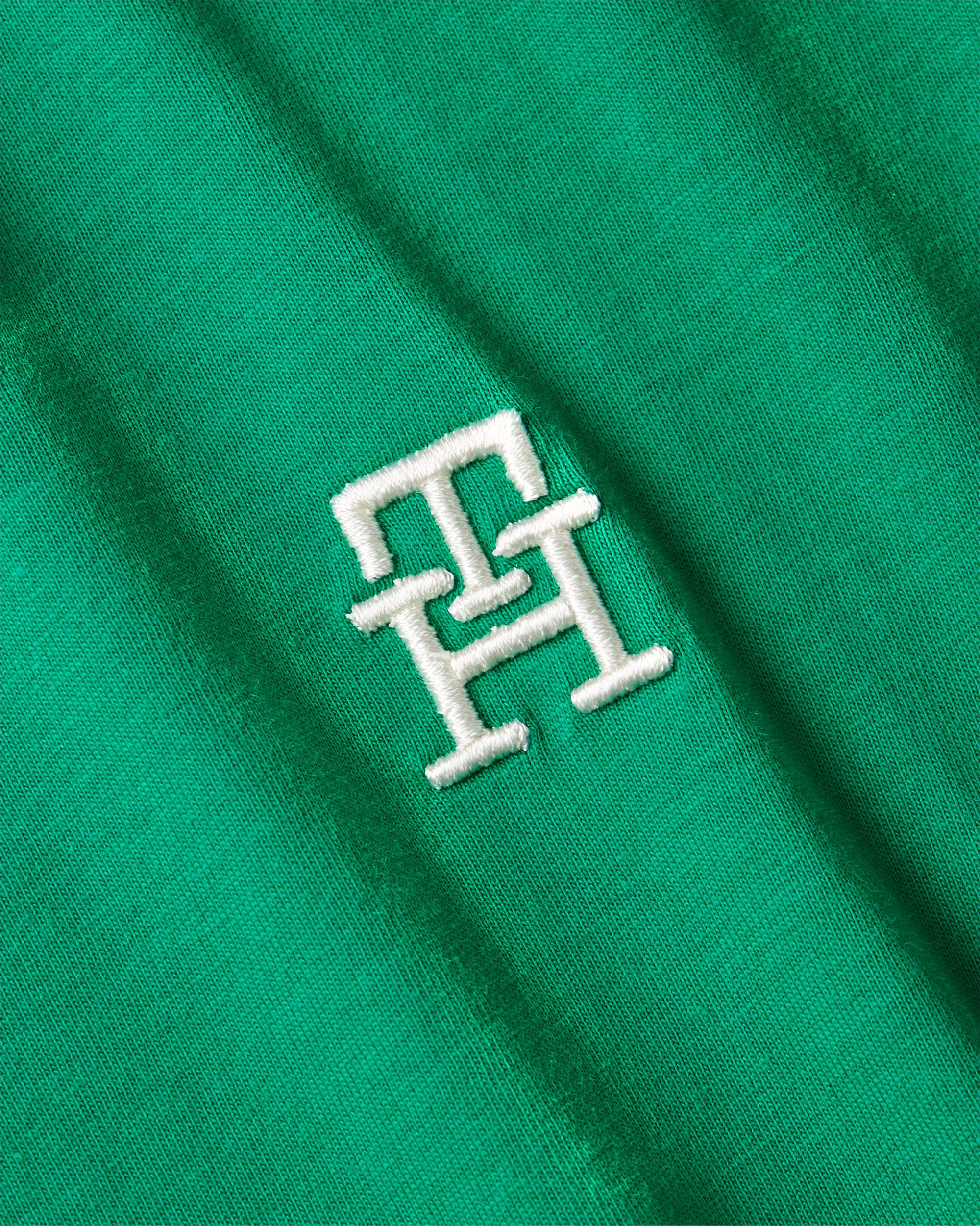 Tommy Hilfiger Monogram Tee, heren T-shirt korte mouw O-hals, groen