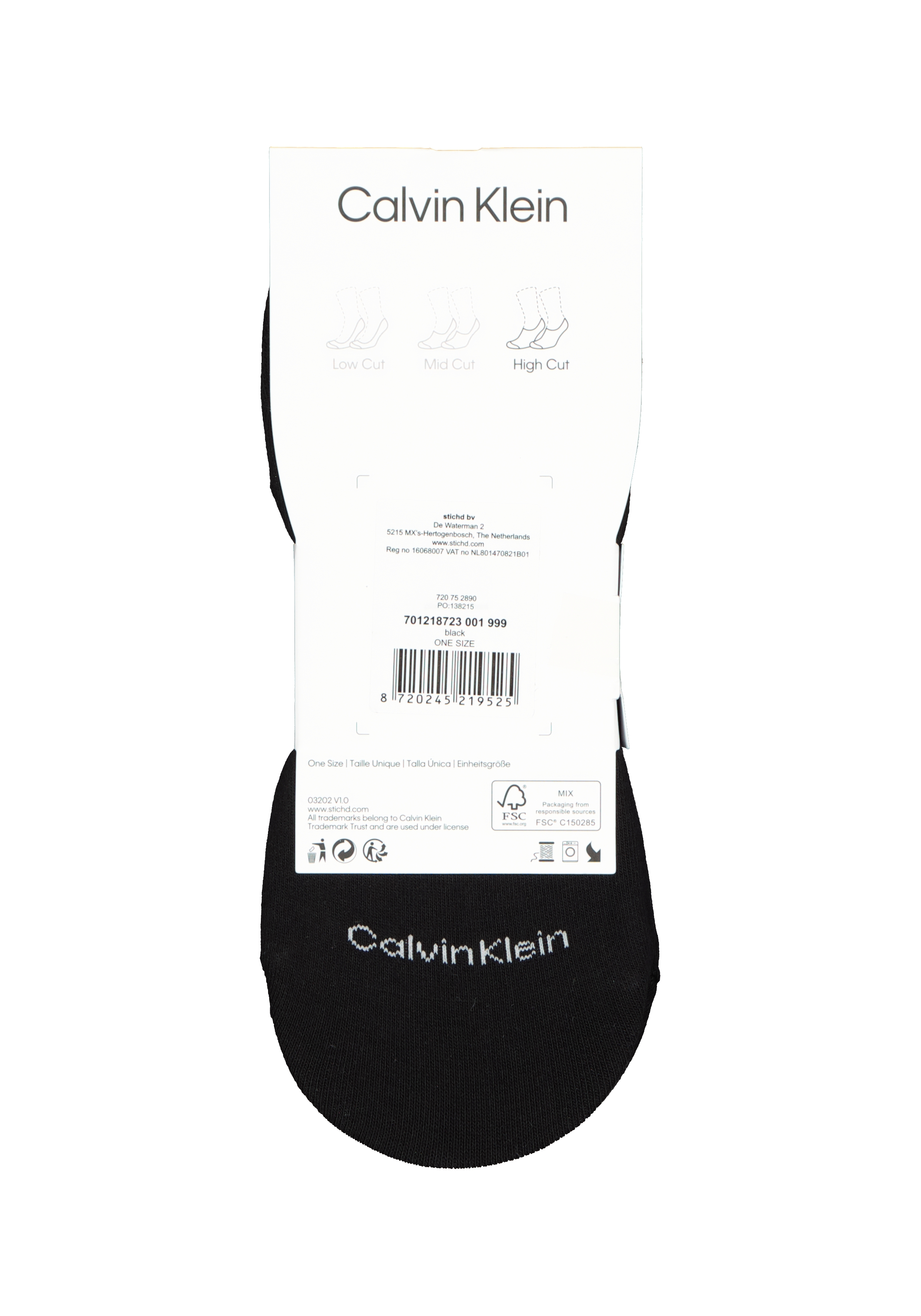 Calvin Klein herensokken Albert (3-pack), onzichtbare sokken, zwart