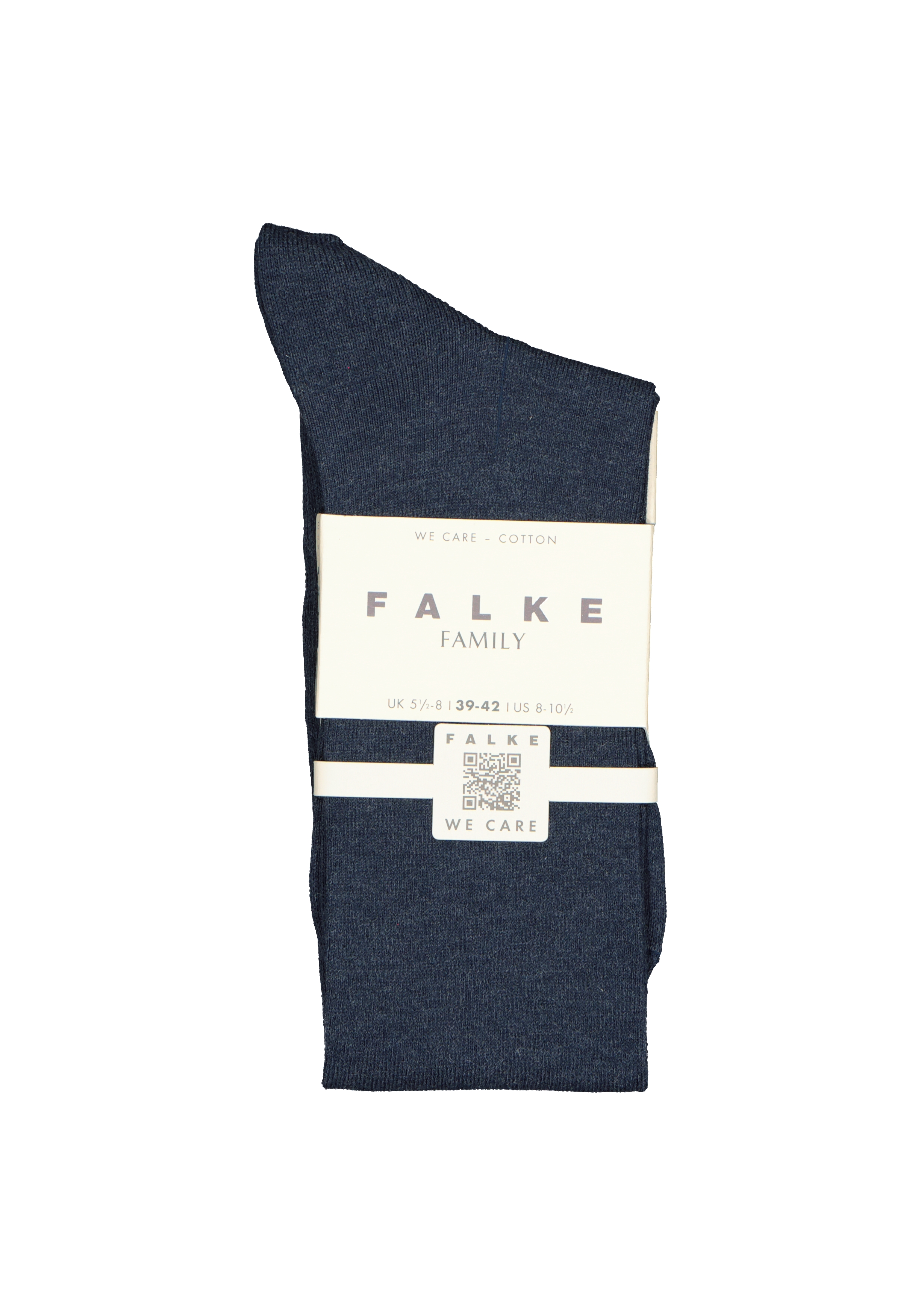 FALKE Family dames kniekousen, katoen, donkerblauw (navy blue)