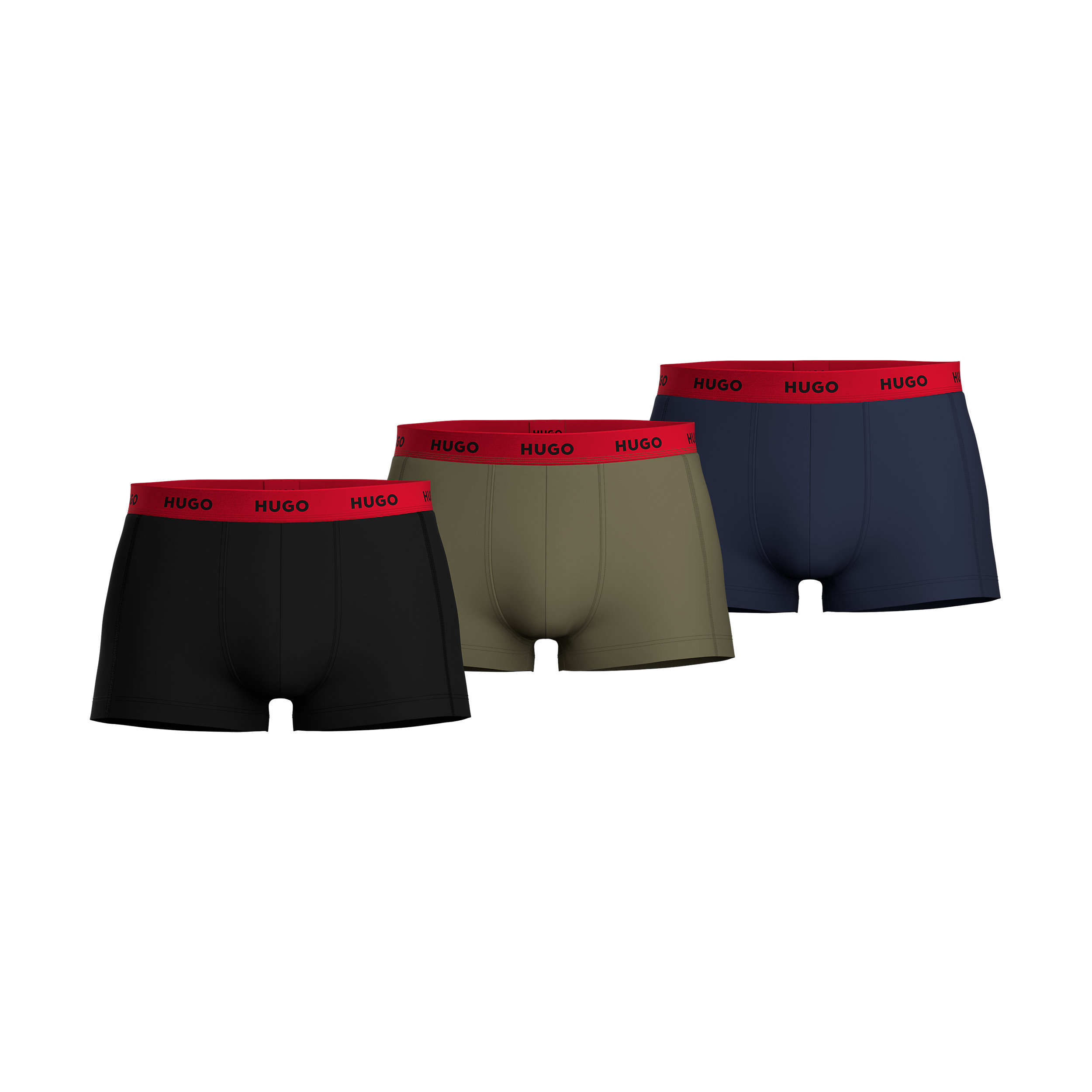 HUGO trunks (3-pack), heren boxers kort, navy blauw