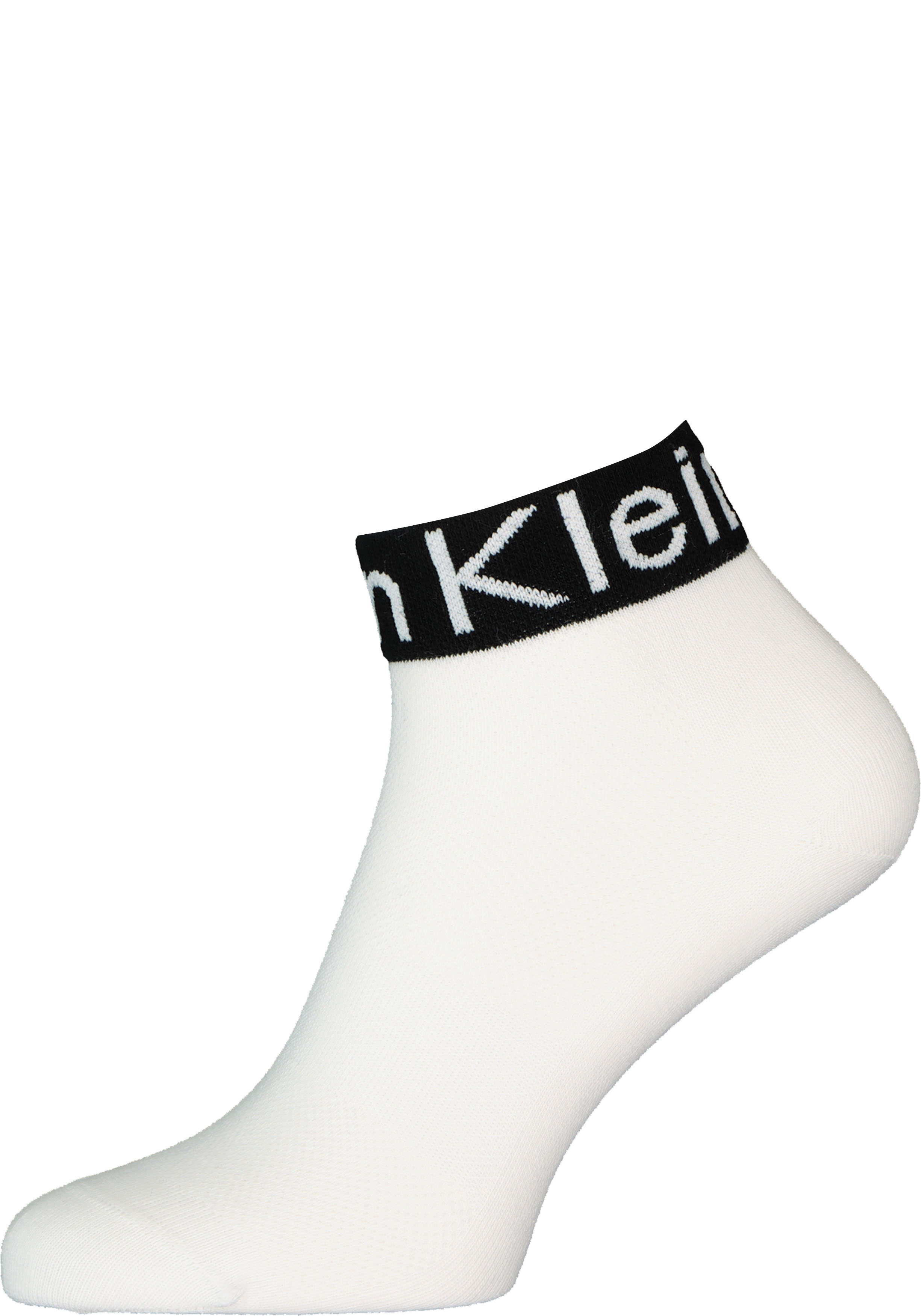 Calvin Klein damessokken Kayla (1-pack), lage logo sokken, wit met zwart