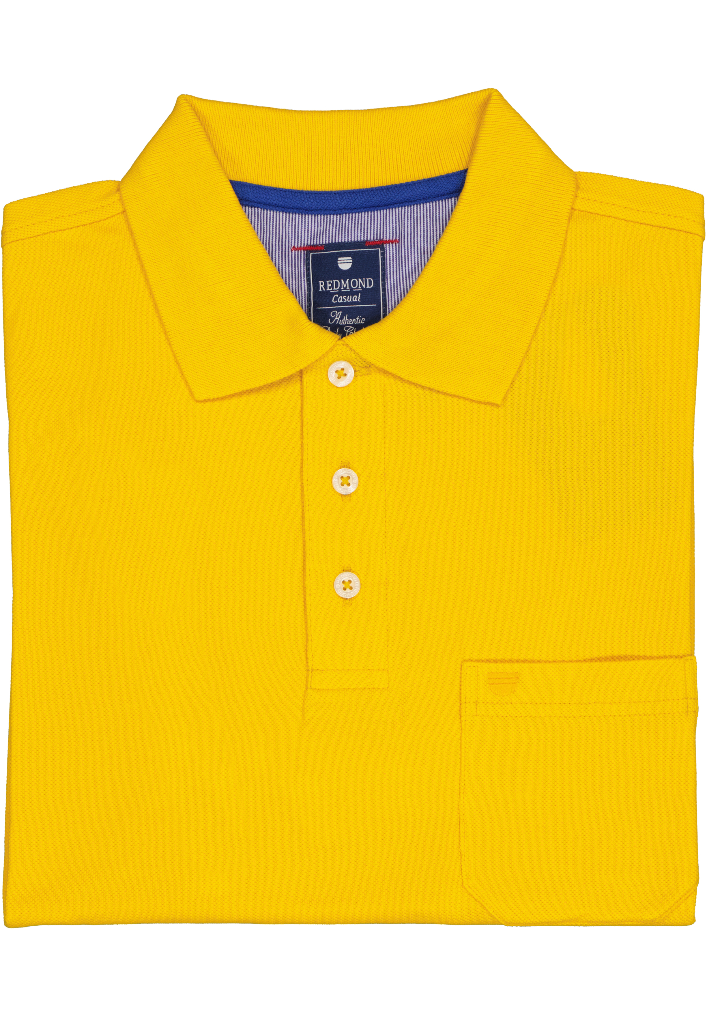 Redmond regular fit poloshirt, geel