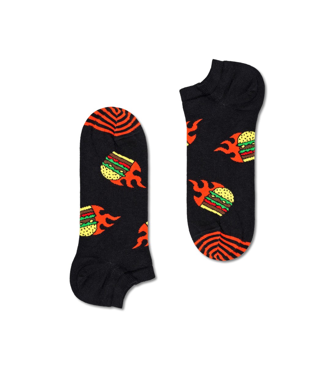 Happy Socks Flaming Burger Low Sock, unisex enkelsokken