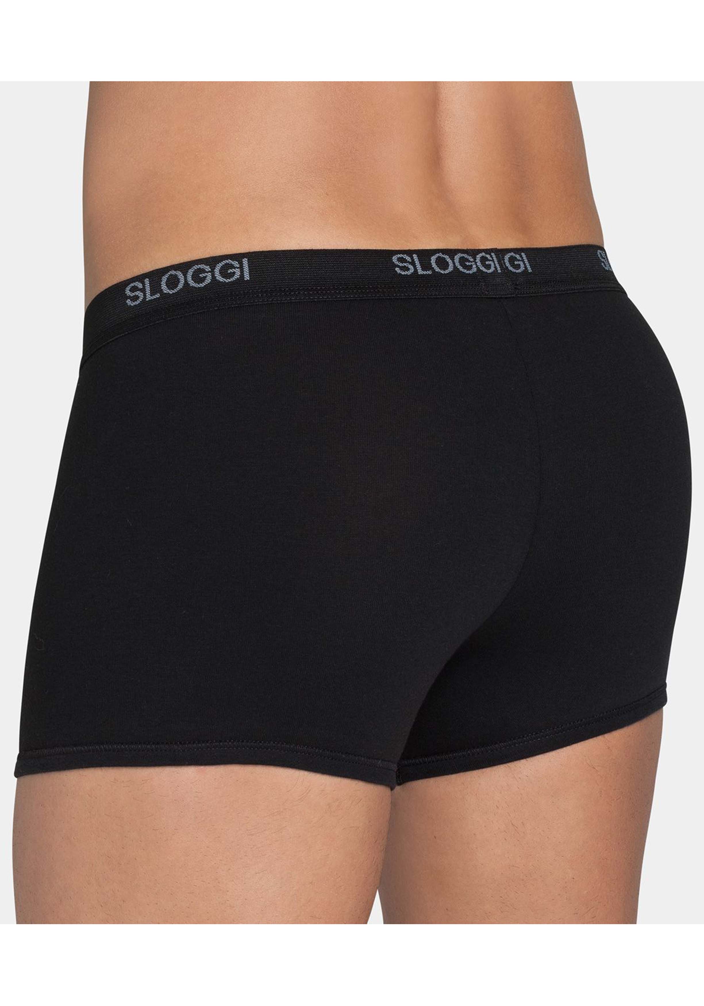 Sloggi Men Basic Short, heren boxers (2-pack), zwart