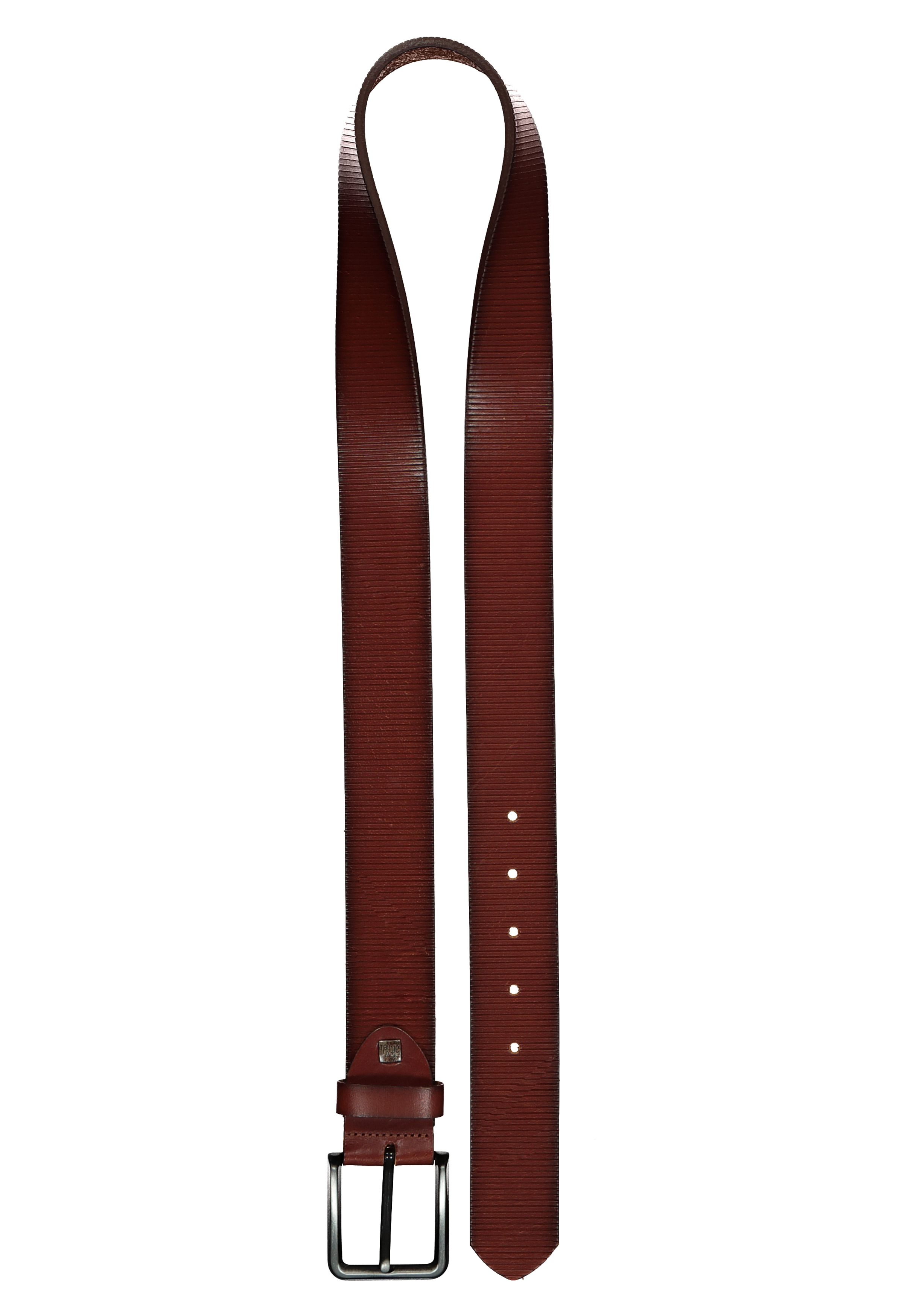 LINDENMANN leren heren riem, cognac