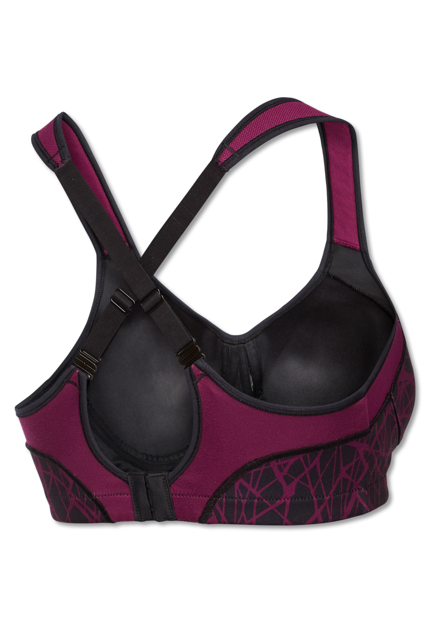 SCHIESSER Active bh (1-pack), dames sportbeha voorgevormde cups zonder beugel high support berry gedessineerd