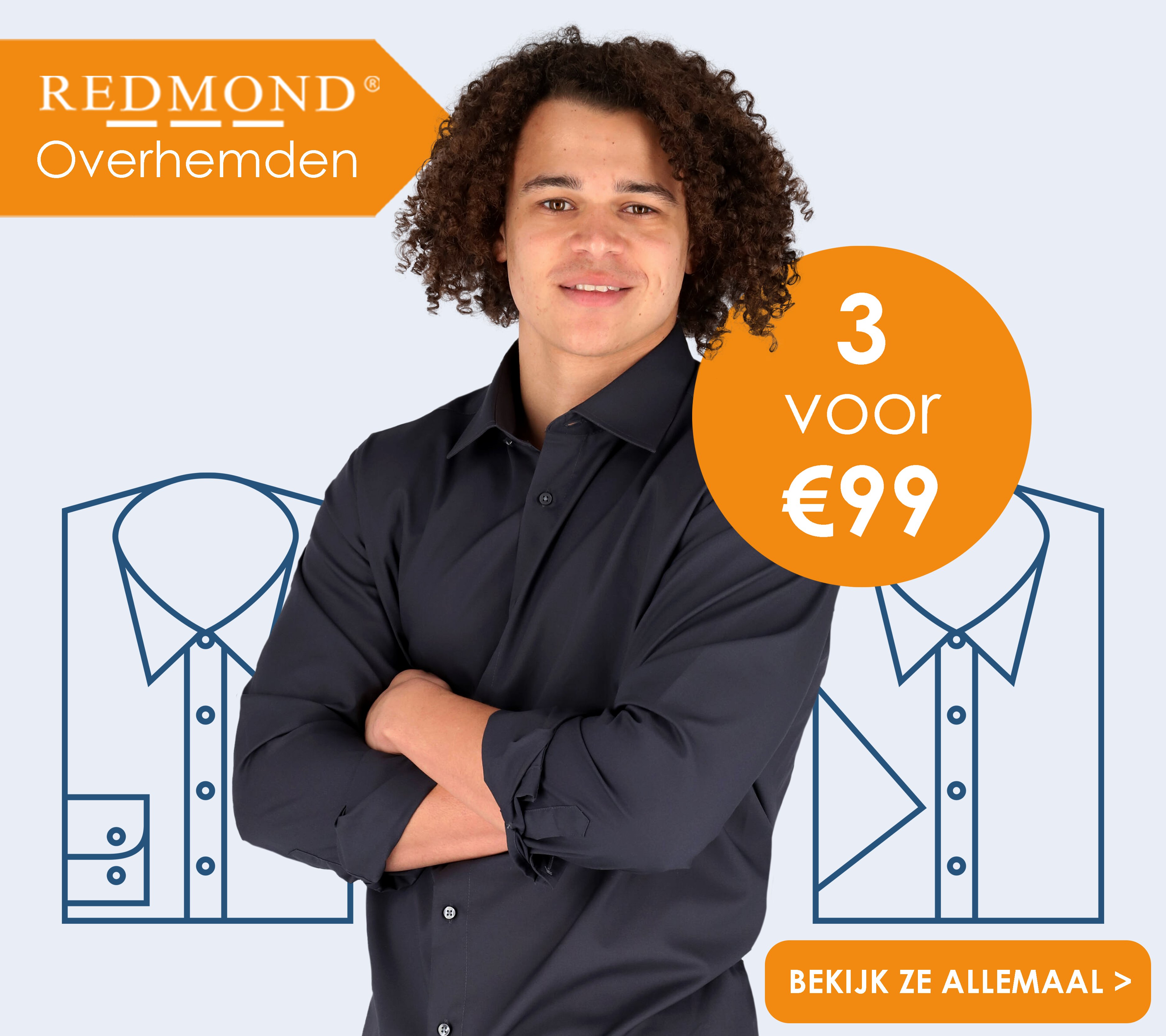 Redmond overhemden 3 voor 99 bij HemdVoorHem, bekijk ze allemaal!