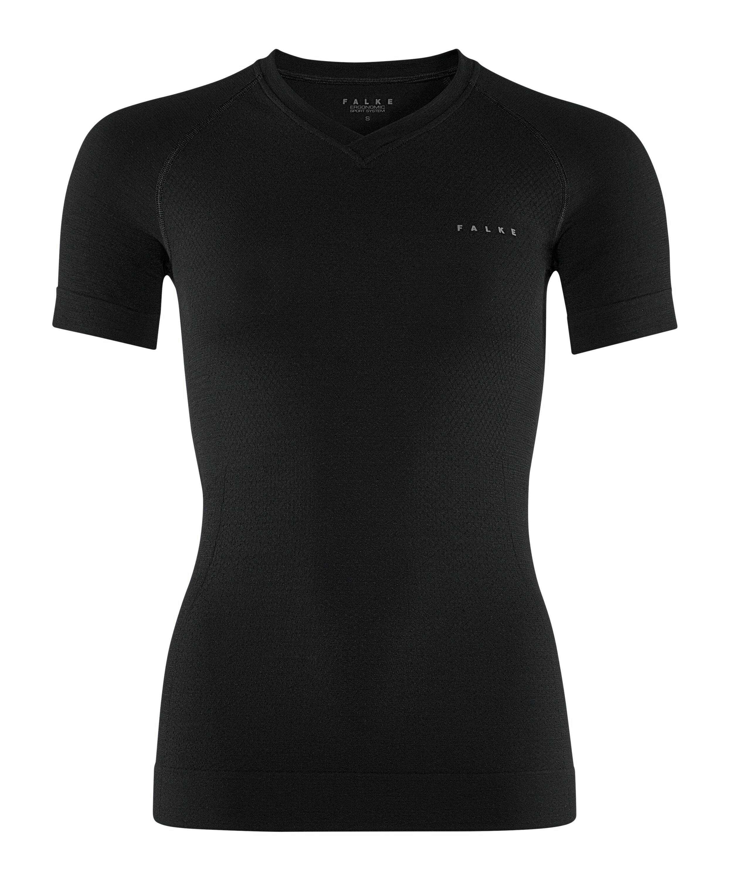 FALKE dames T-shirt Wool-Tech Light, thermoshirt, zwart (black)