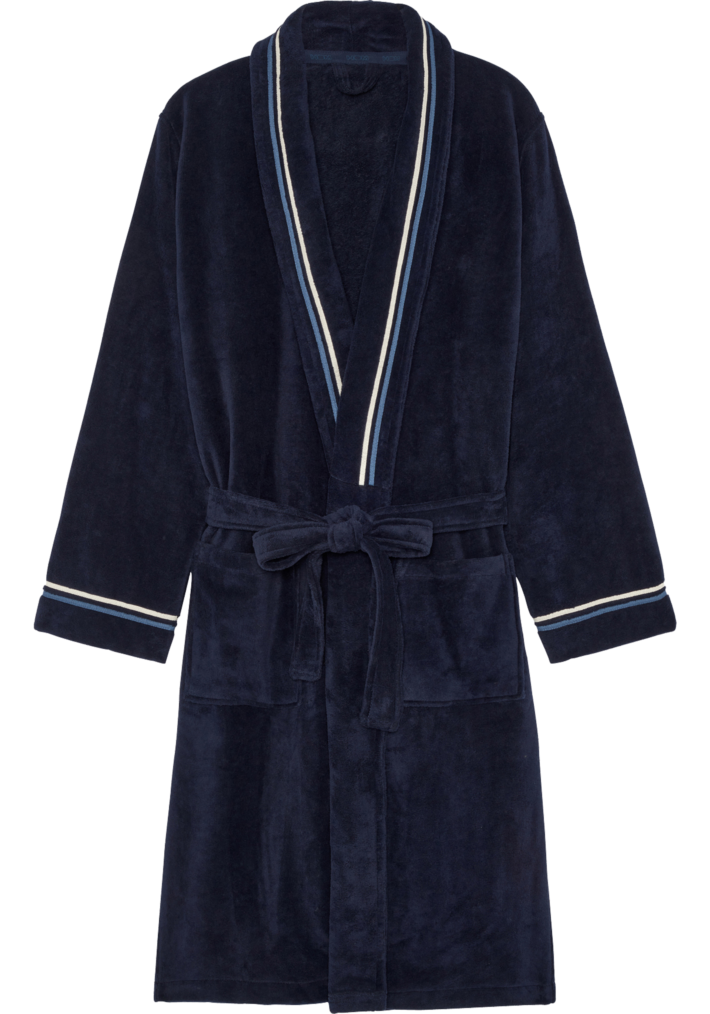 HOM Transat bathrobe, heren badjas, donkerblauw