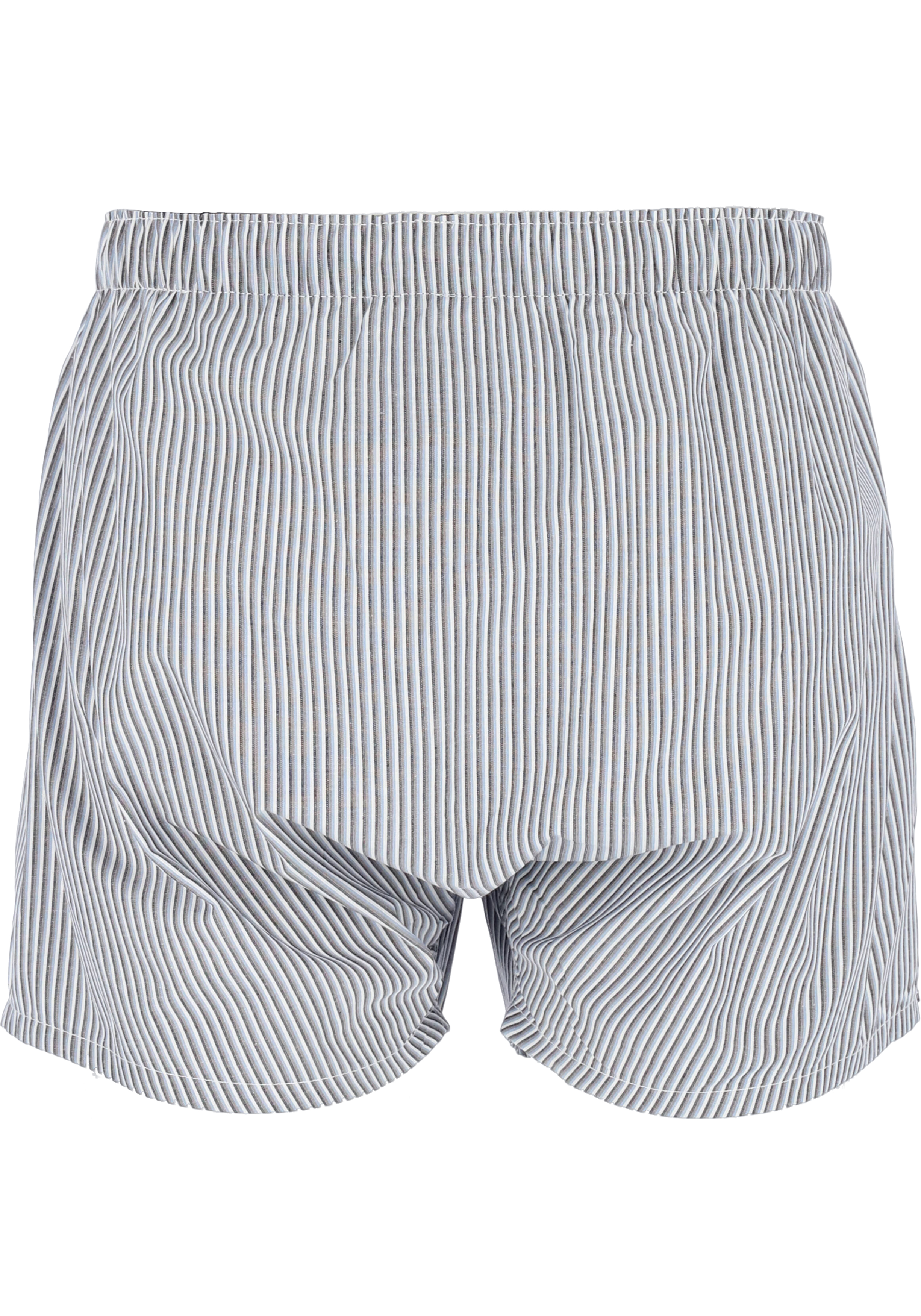 Calvin Klein Woven Boxers (3-pack), wijde heren boxershorts katoen, blauw gestreept en geruit