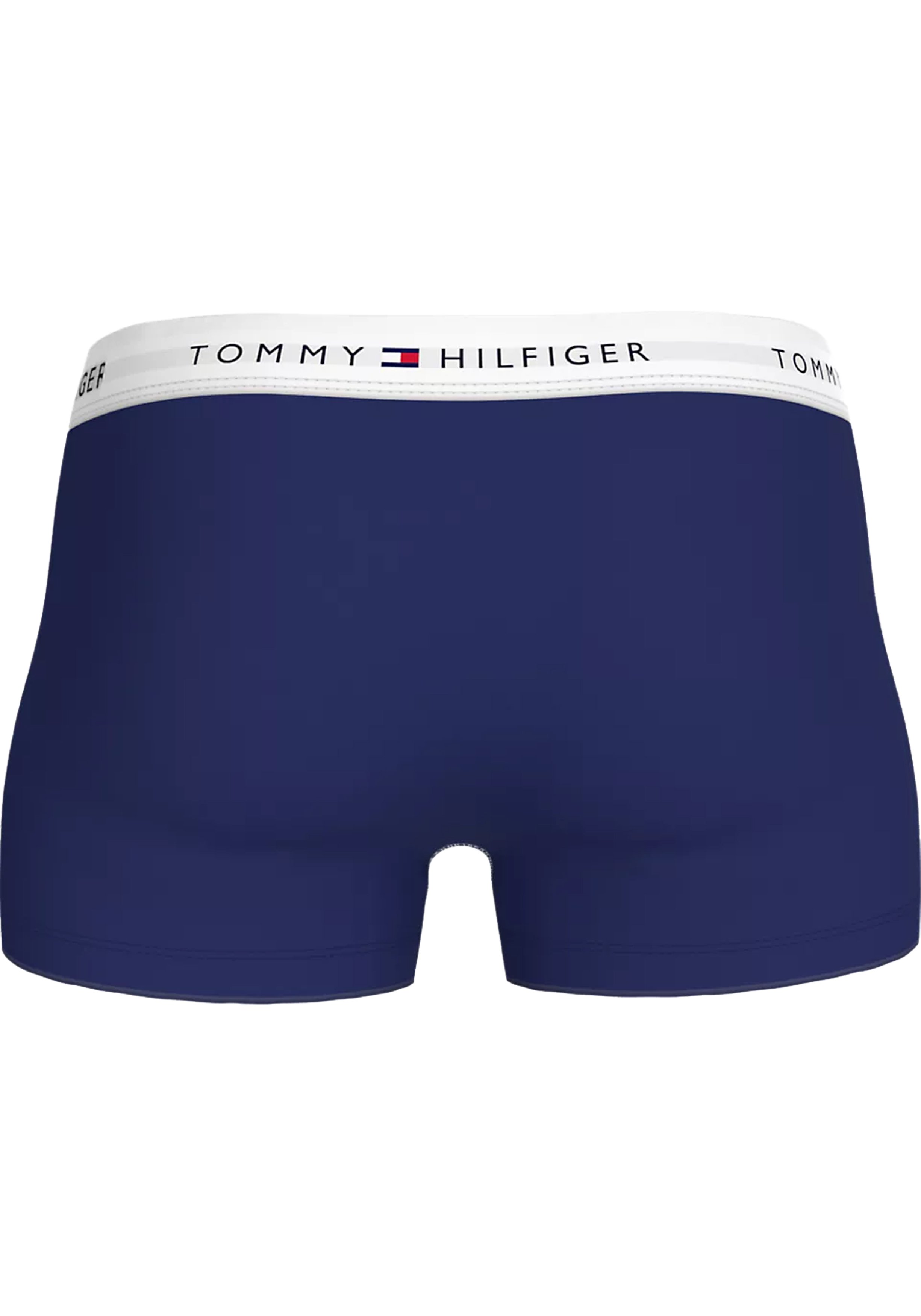 Tommy Hilfiger trunk (3-pack), heren boxers normale lengte, lichtblauw, middenblauw, grijs