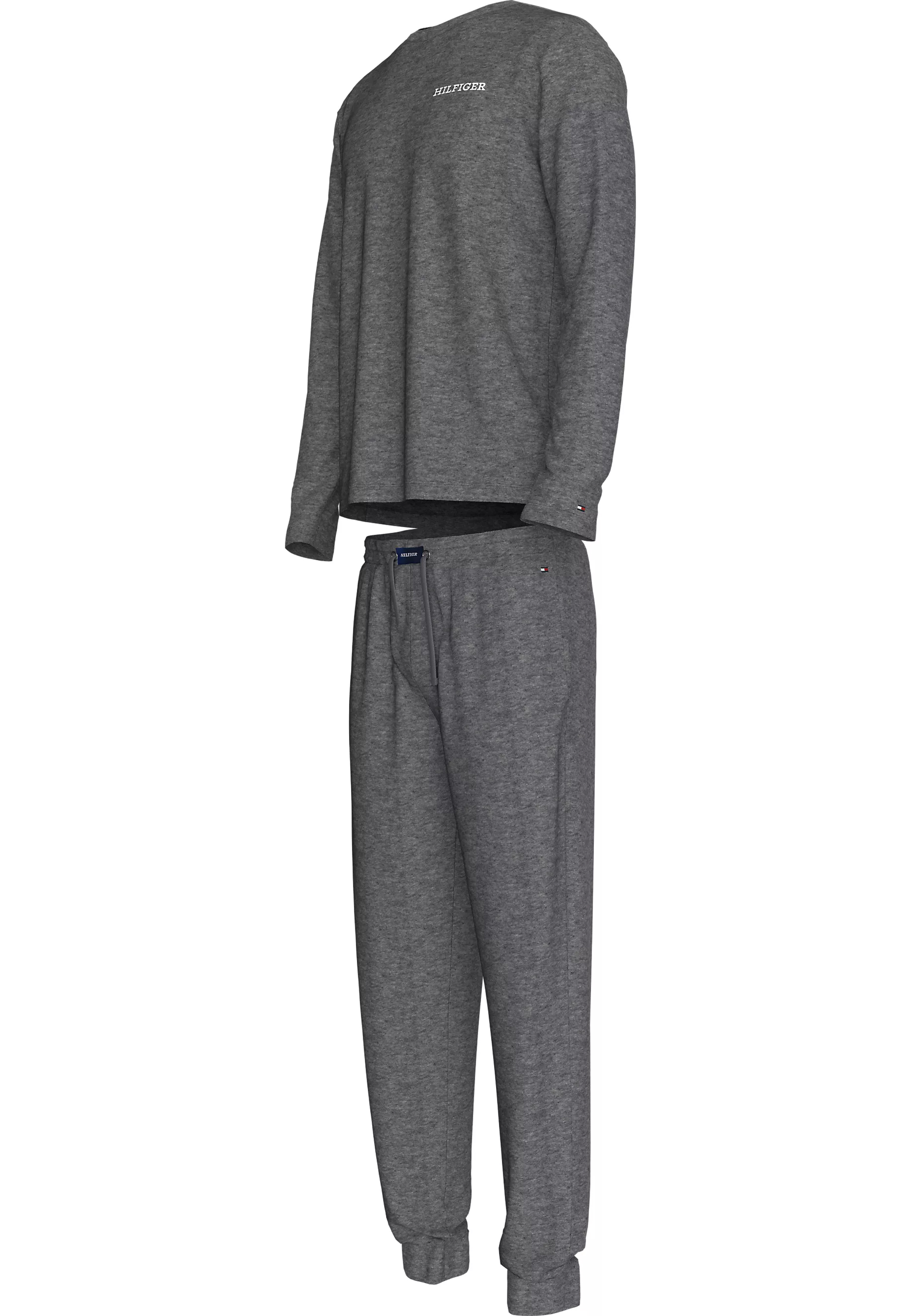 Tommy Hilfiger heren pyjama set, donkergrijs melange