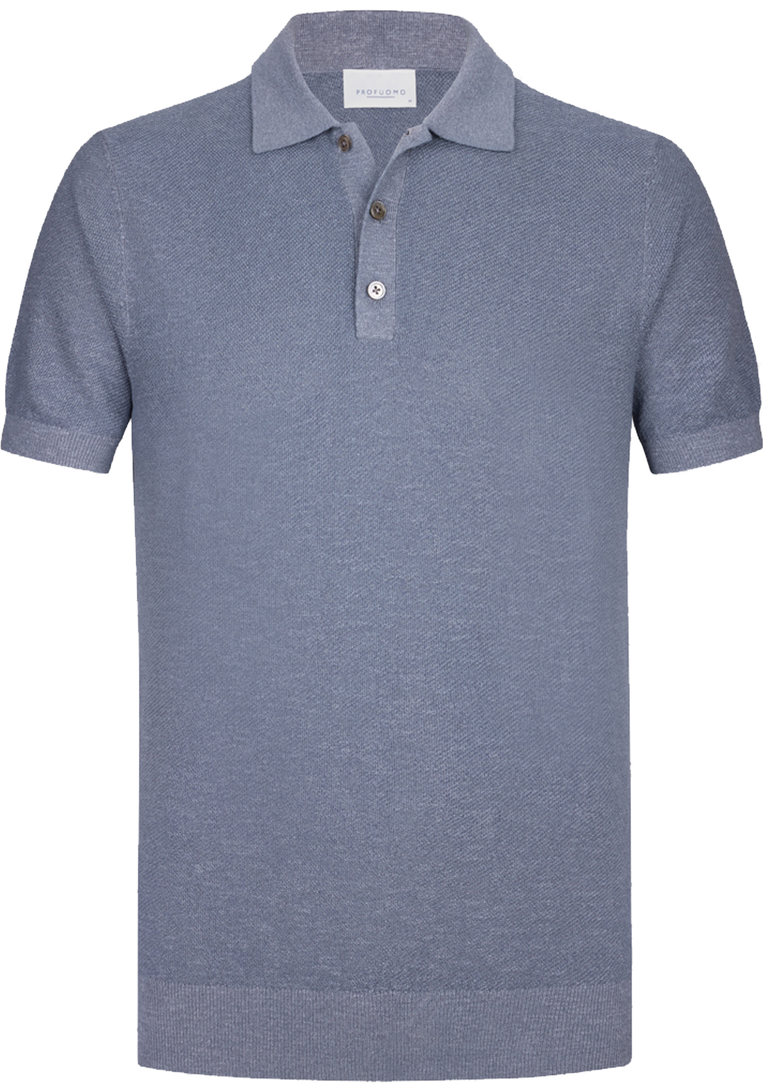 Profuomo slim fit heren polo, blauw