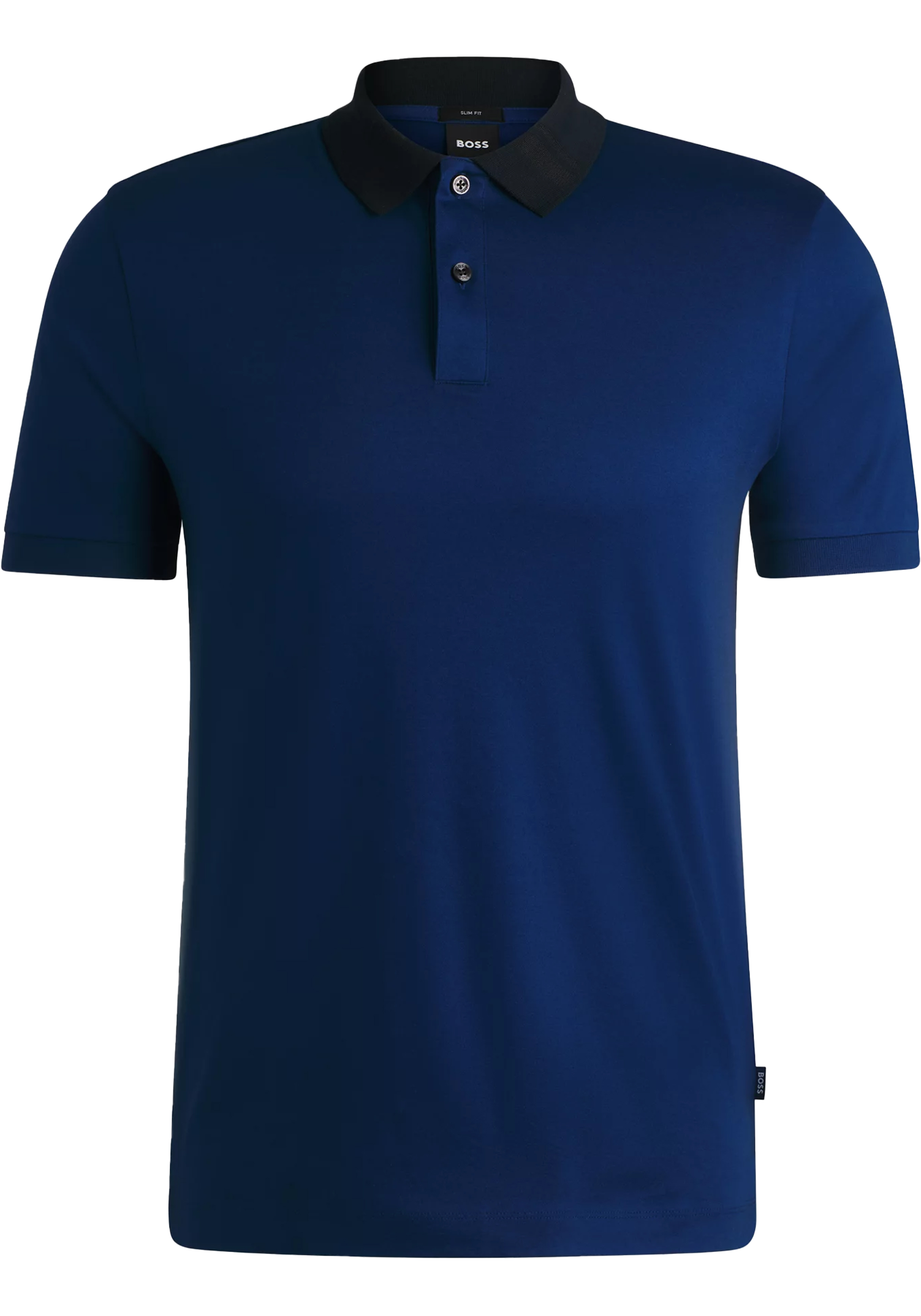 BOSS Phillipson slim fit heren polo, pique, blauw