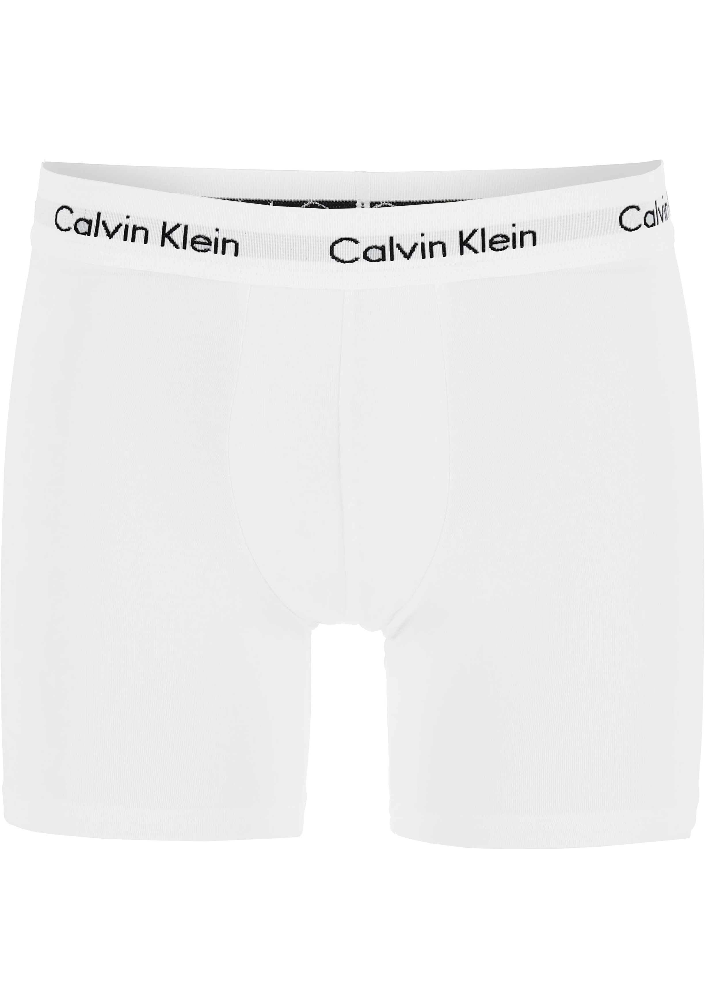 Calvin Klein Cotton Stretch boxer brief (3-pack), heren boxers extra lang, wit 