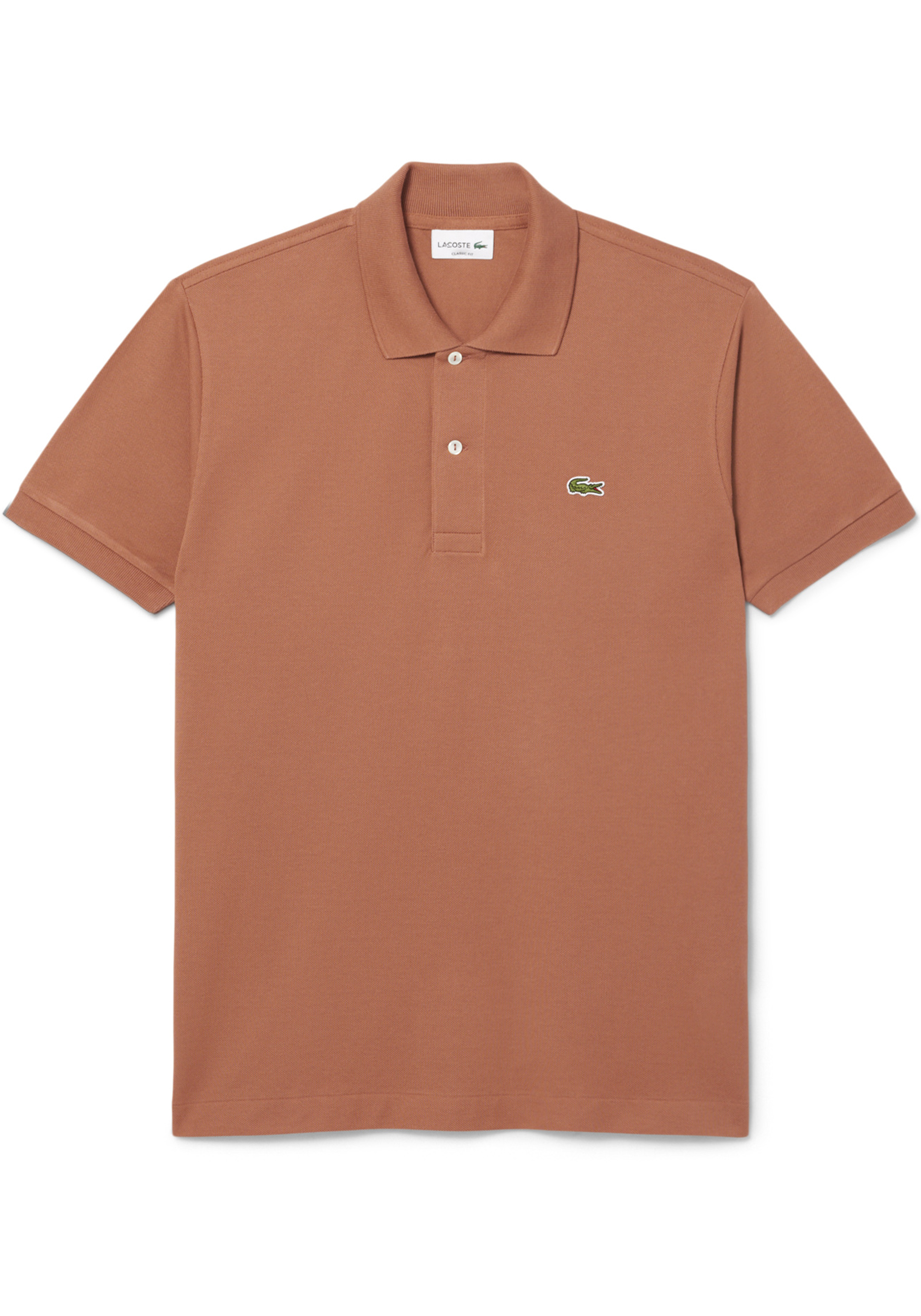 Lacoste Classic Fit polo, melkchocolade bruin