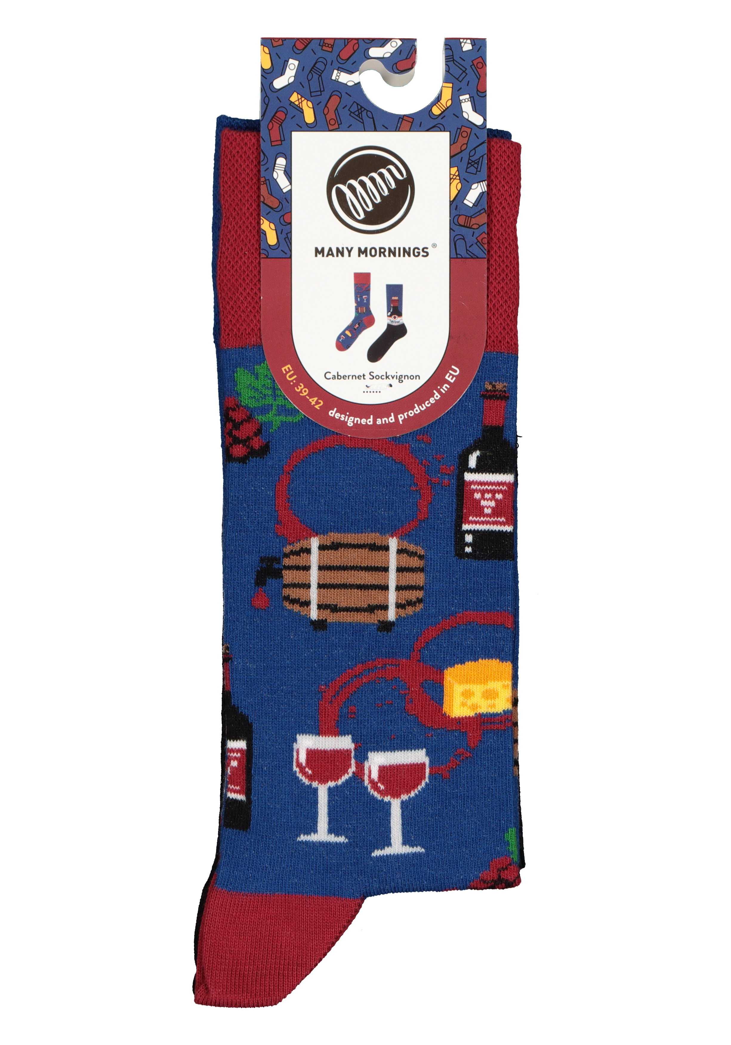 Many Mornings unisex sokken Cabernet Sockvignon