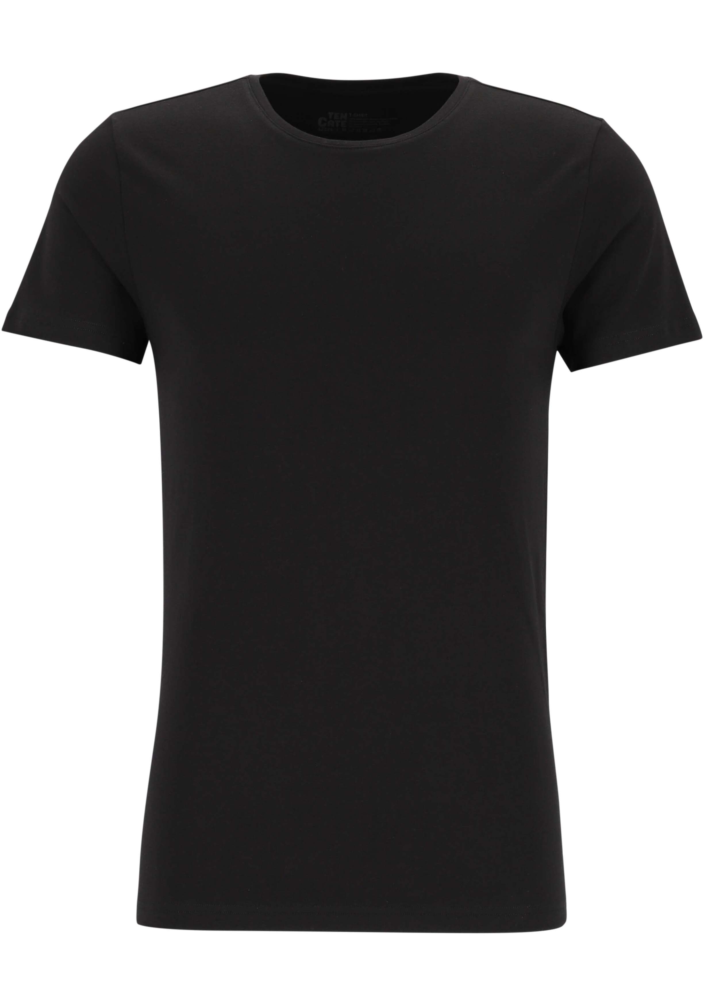 TEN CATE Basics men T-shirt (2-pack), heren T-shirts O-hals, zwart