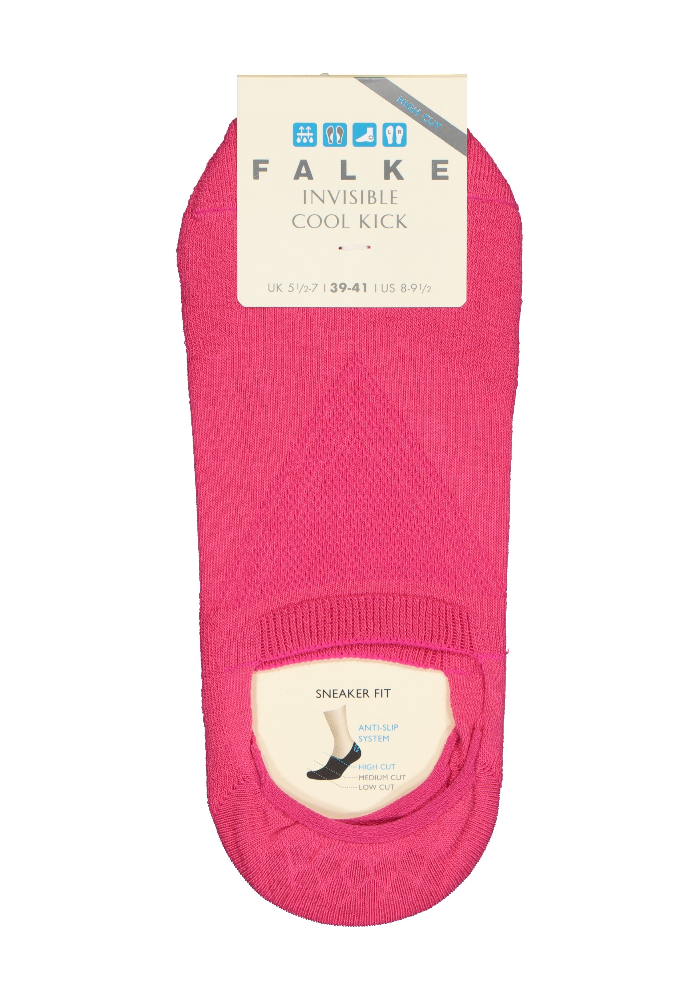 FALKE Cool Kick invisible unisex sokken, fuchsia roze (gloss)