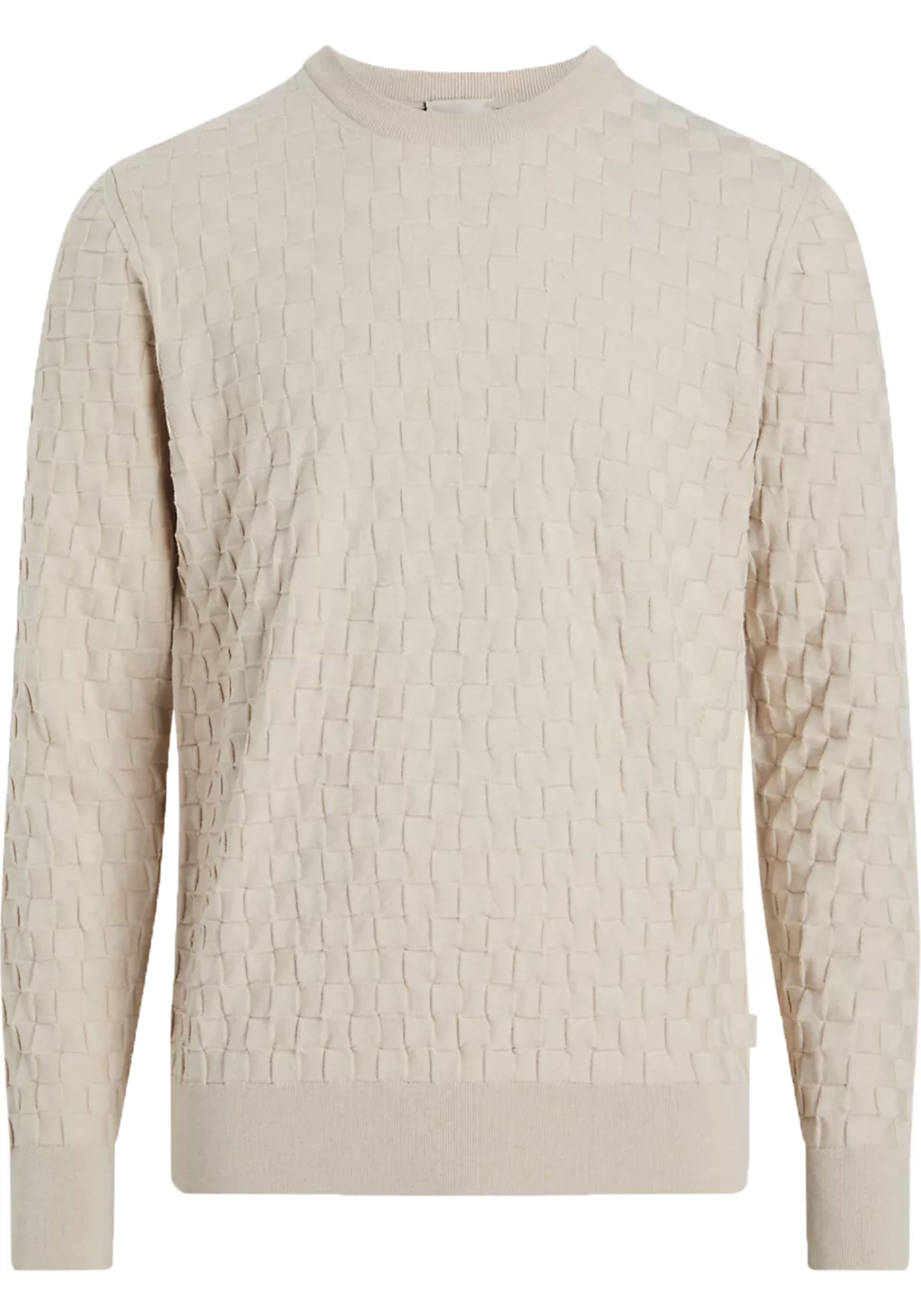 Calvin Klein heren pullover katoen met wol, beige